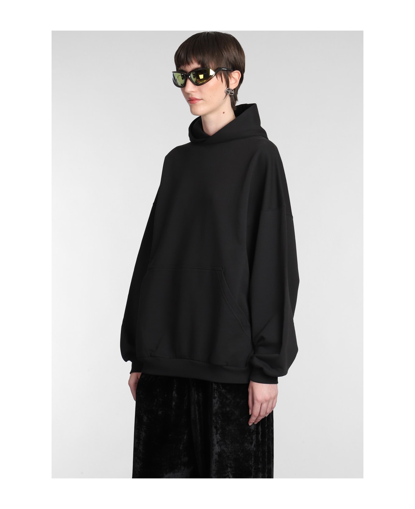 Balenciaga Sweatshirt In Black Cotton - Black