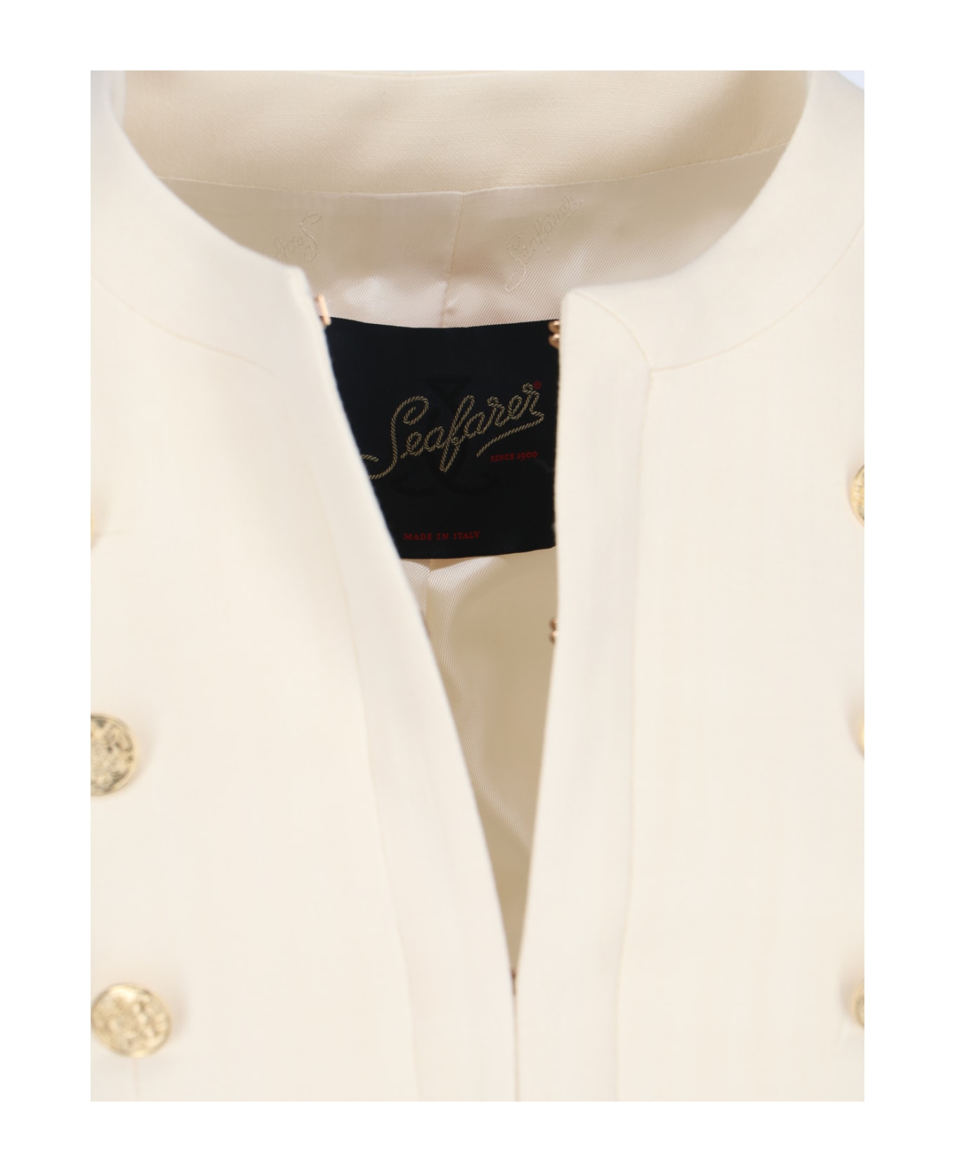 The Seafarer Button Detail Jacket - Crema