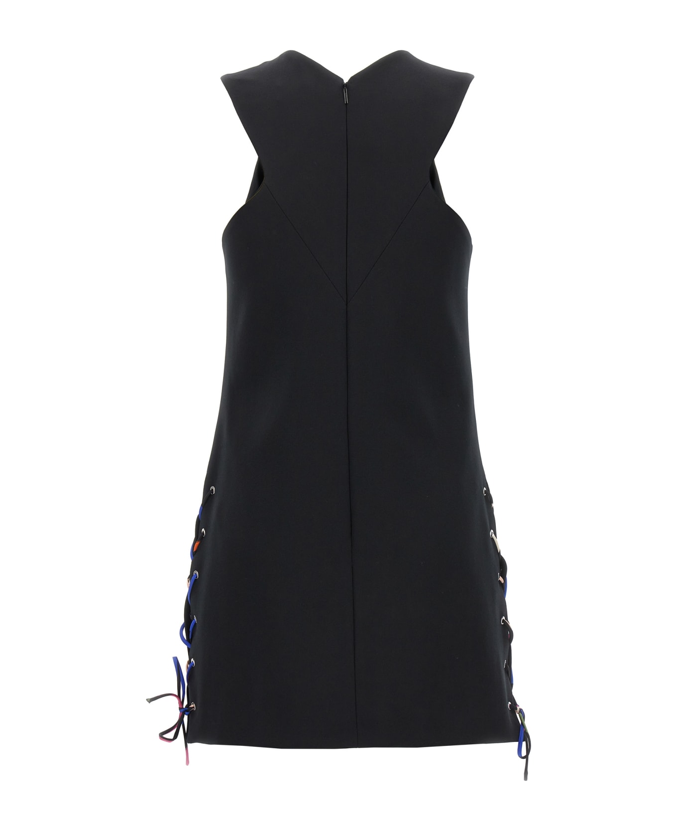 Pucci Lace-up Detail Short Dress - Black