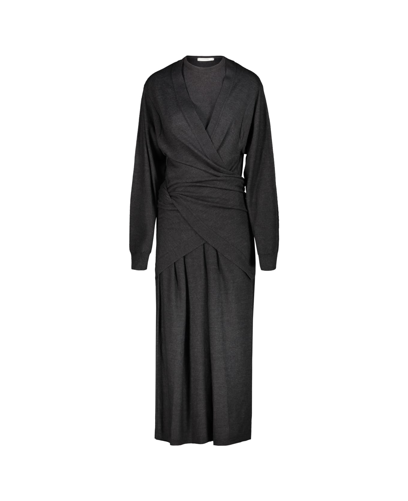 Lemaire Twisted Trope L`oeil Dress - Anthracite
