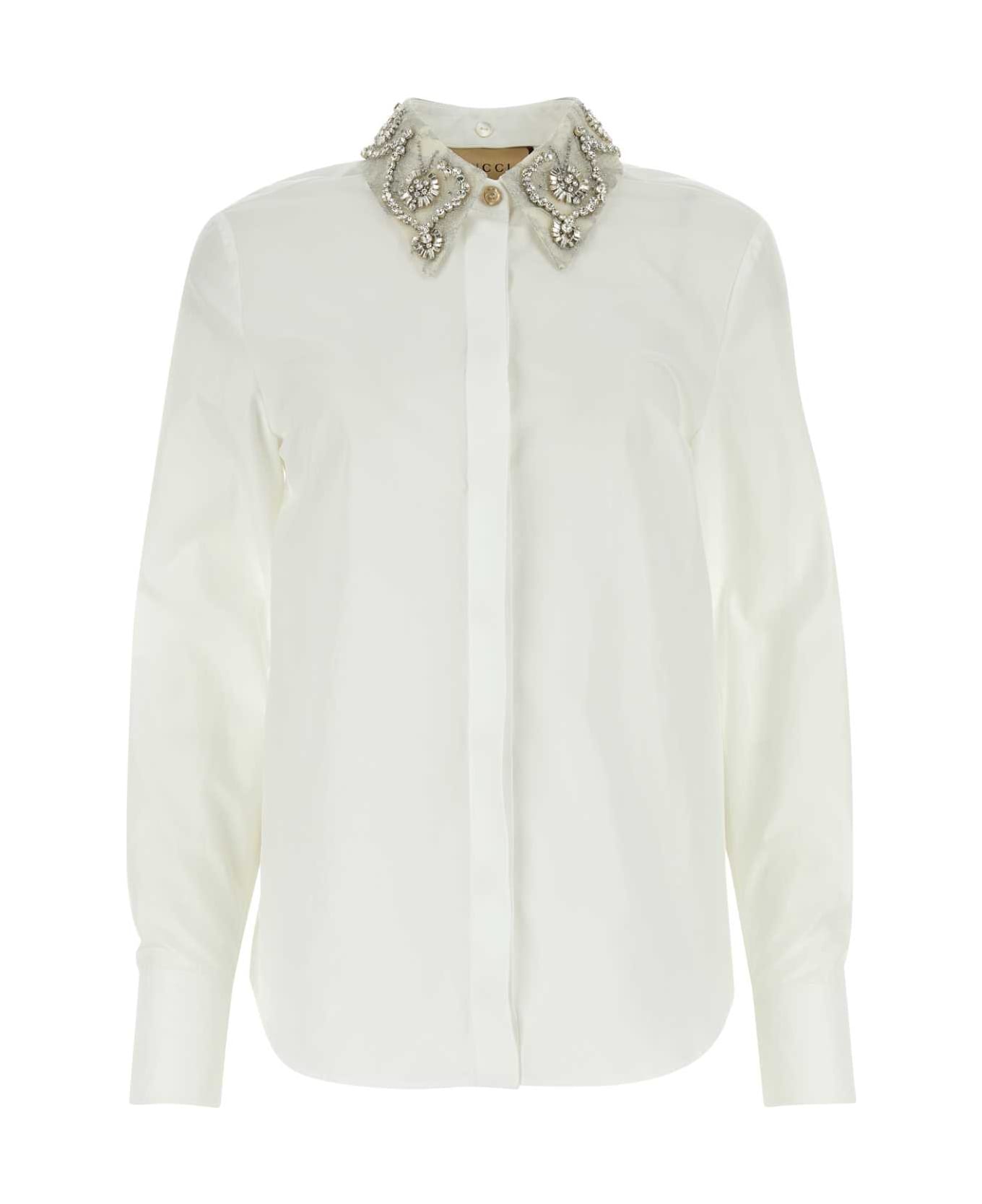 Gucci White Poplin Shirt - 9692 シャツ