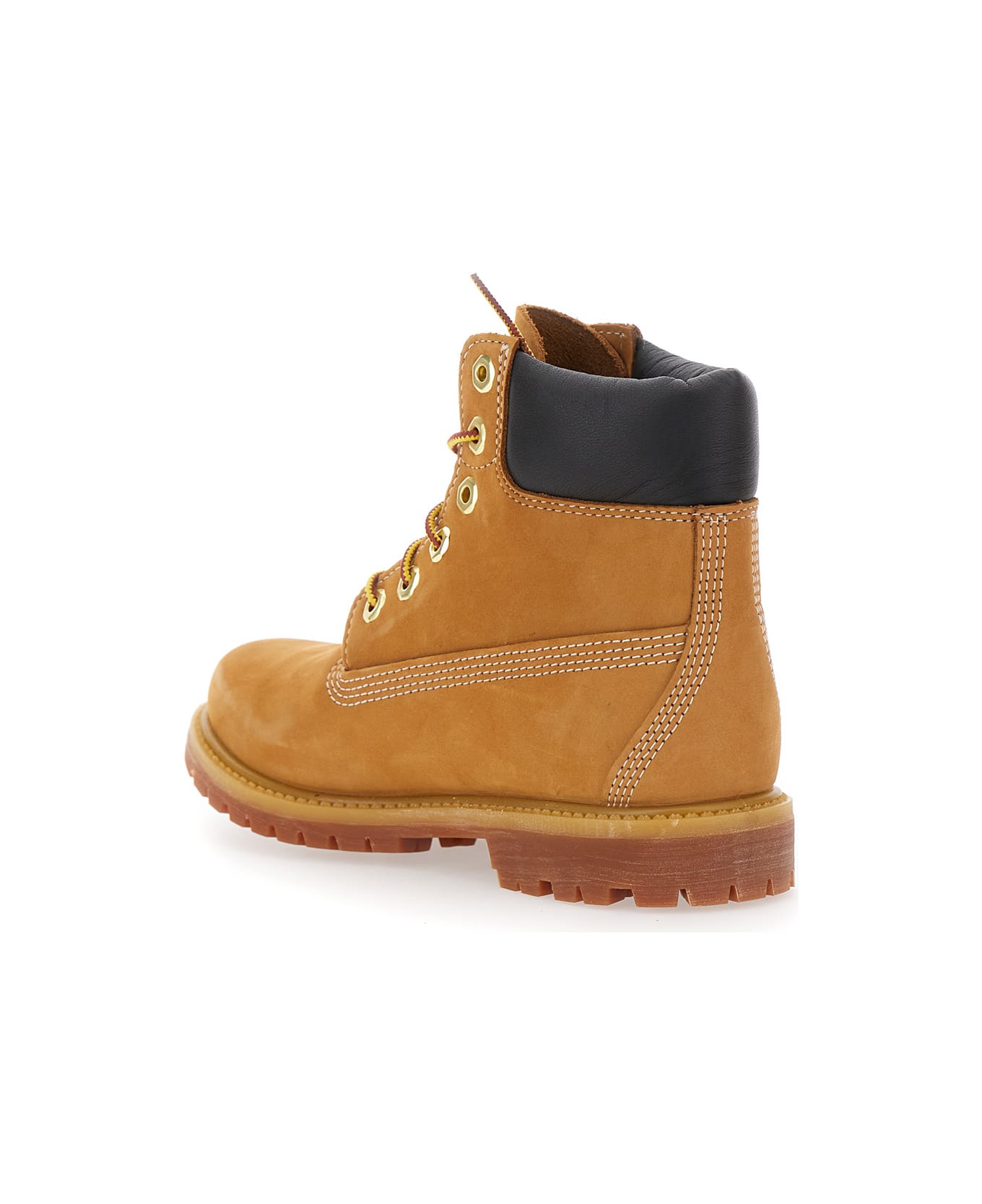Timberland Beige Water-proof Boots With Logo In Nubuck Leather Woman - Beige