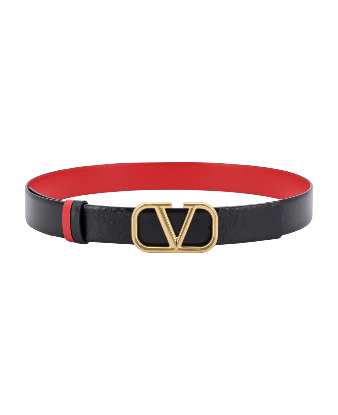 Valentino Garavani Signature Vlogo Reversible Belt - Black