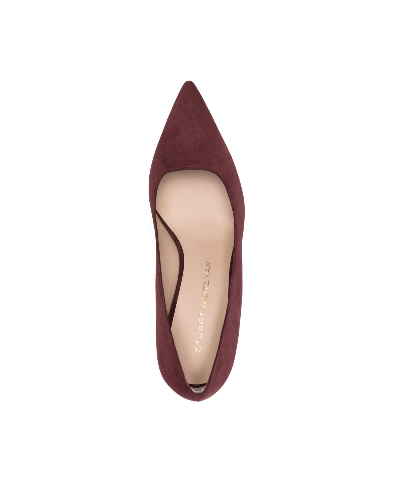 Stuart Weitzman Antique Purple Suede Heel Pump - Bordeaux