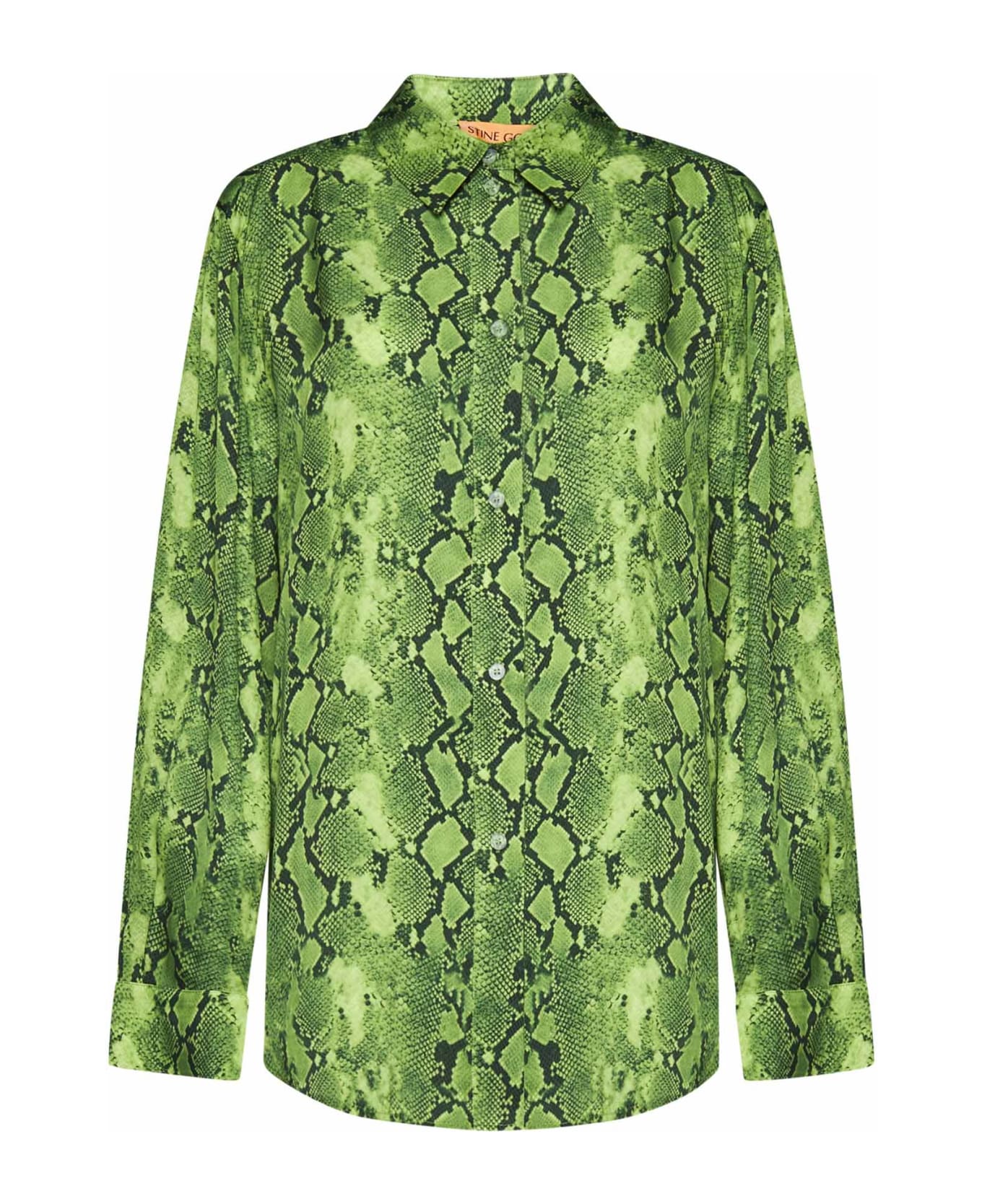 Stine Goya Shirt - Snakeskin green