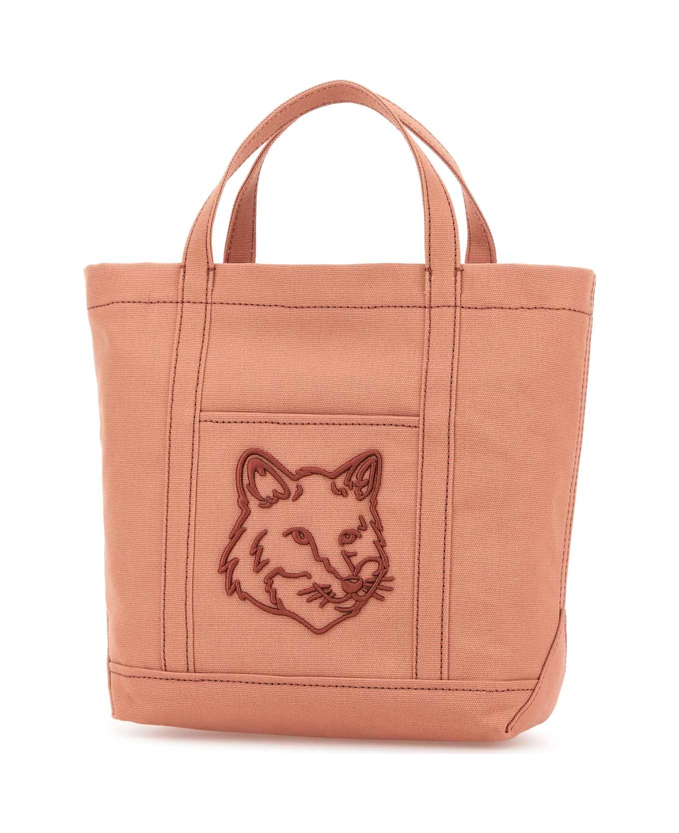 Maison Kitsuné Pink Canvas Small Handbag - PORCELAINEPINK