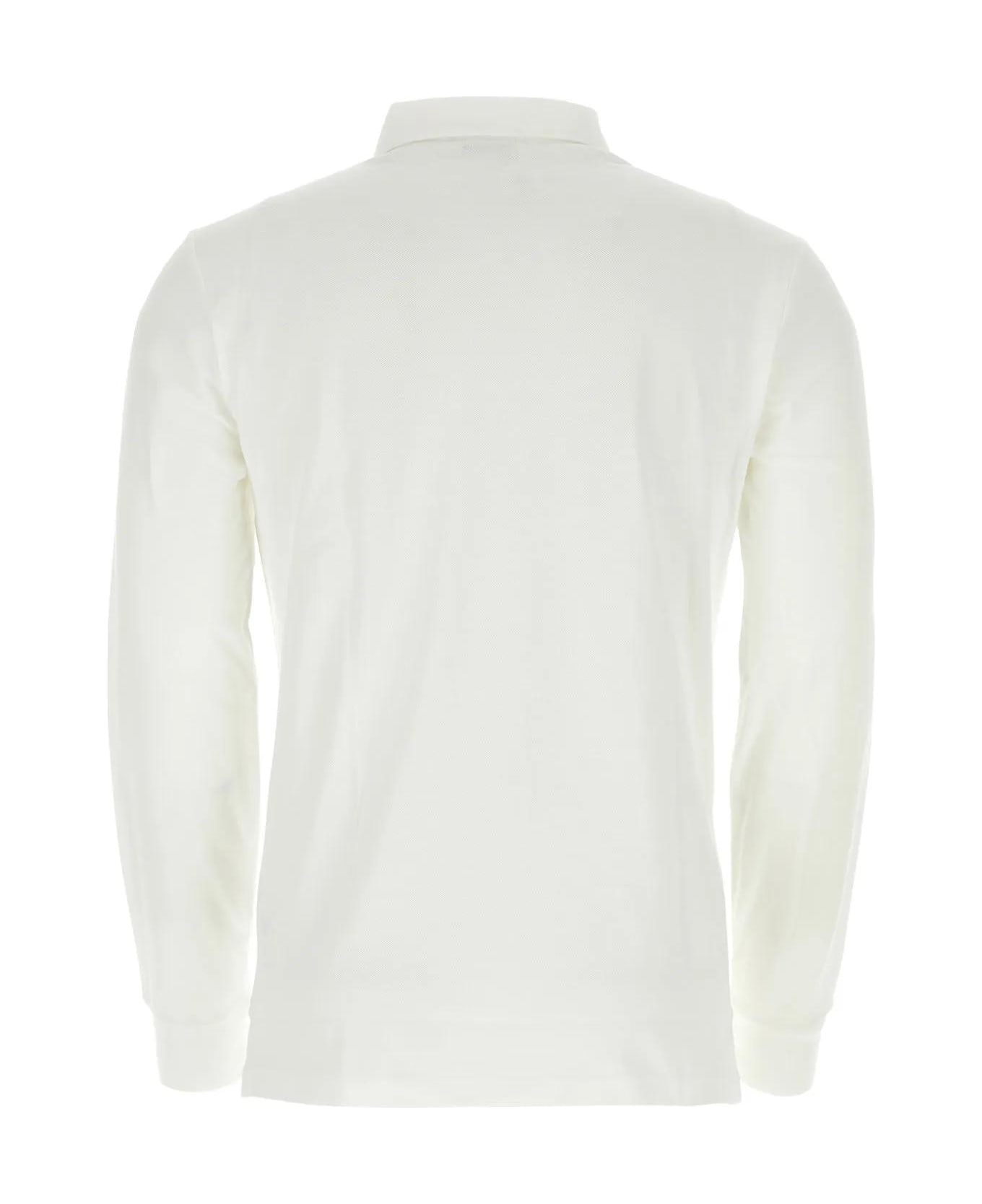 Polo Ralph Lauren White Piquet Polo Shirt - White