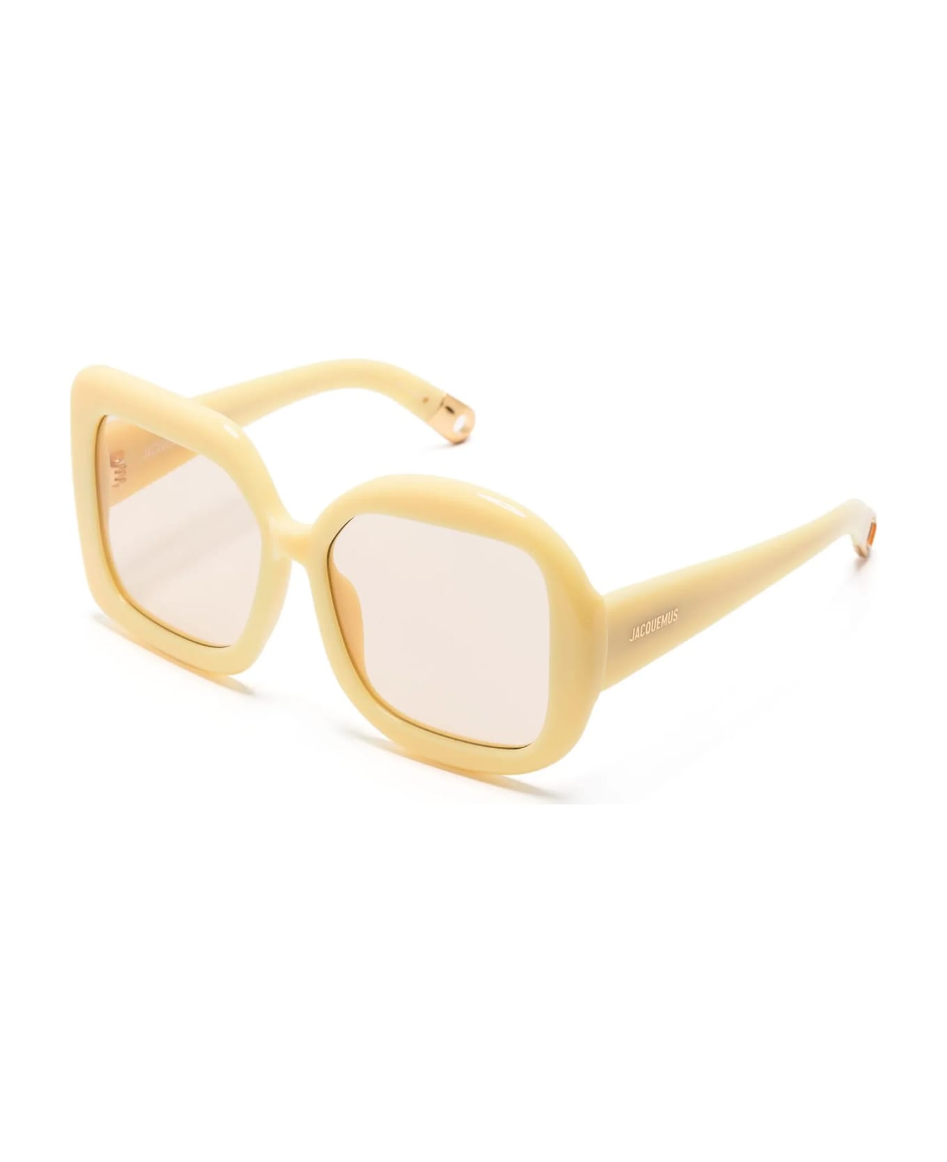 Jacquemus Carre Rond - Pear Sorbet Sunglasses - yellow サングラス