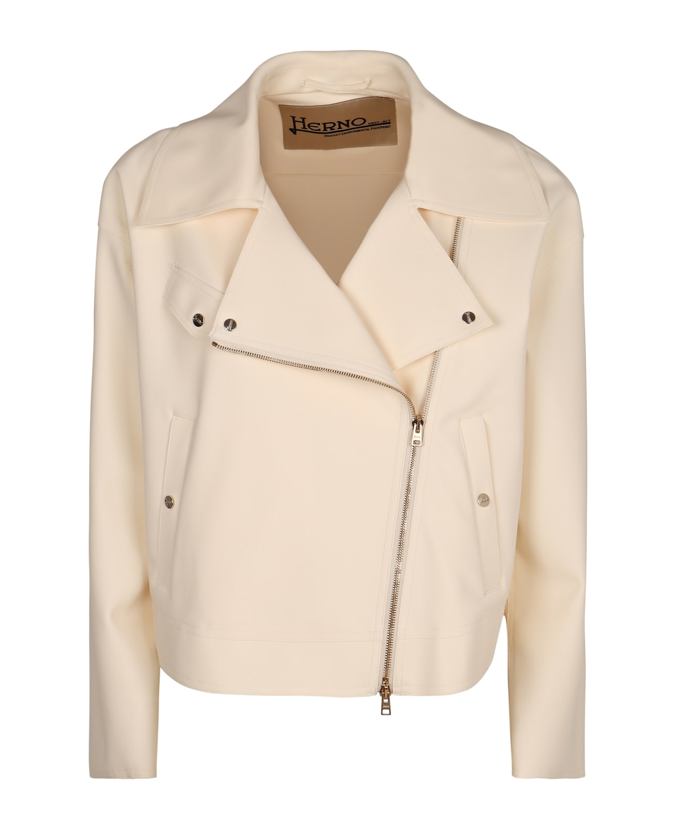 Herno Biker Jacket - panna