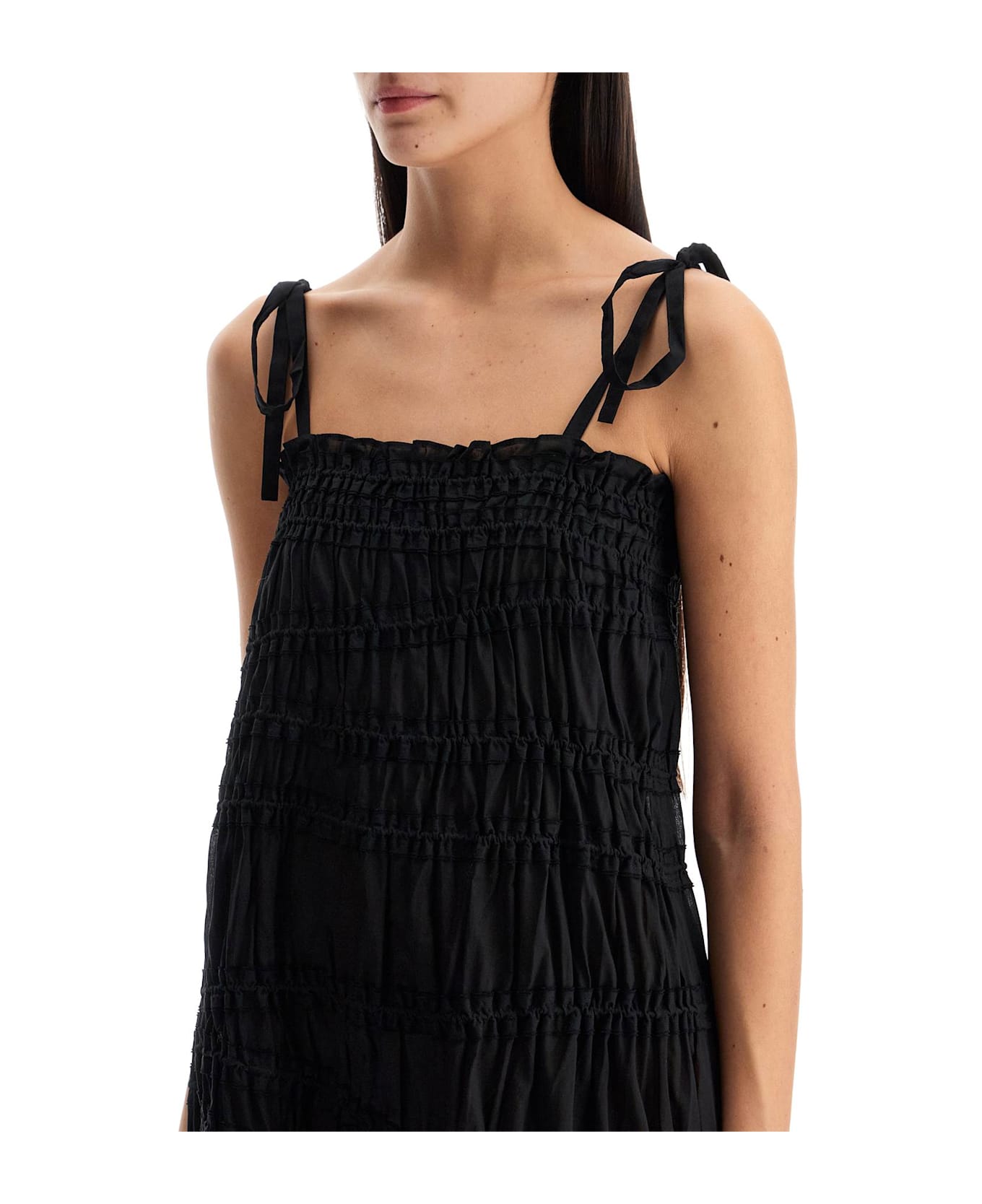 Tory Burch 
shoulder Tie
 Dress - BLACK (Black)