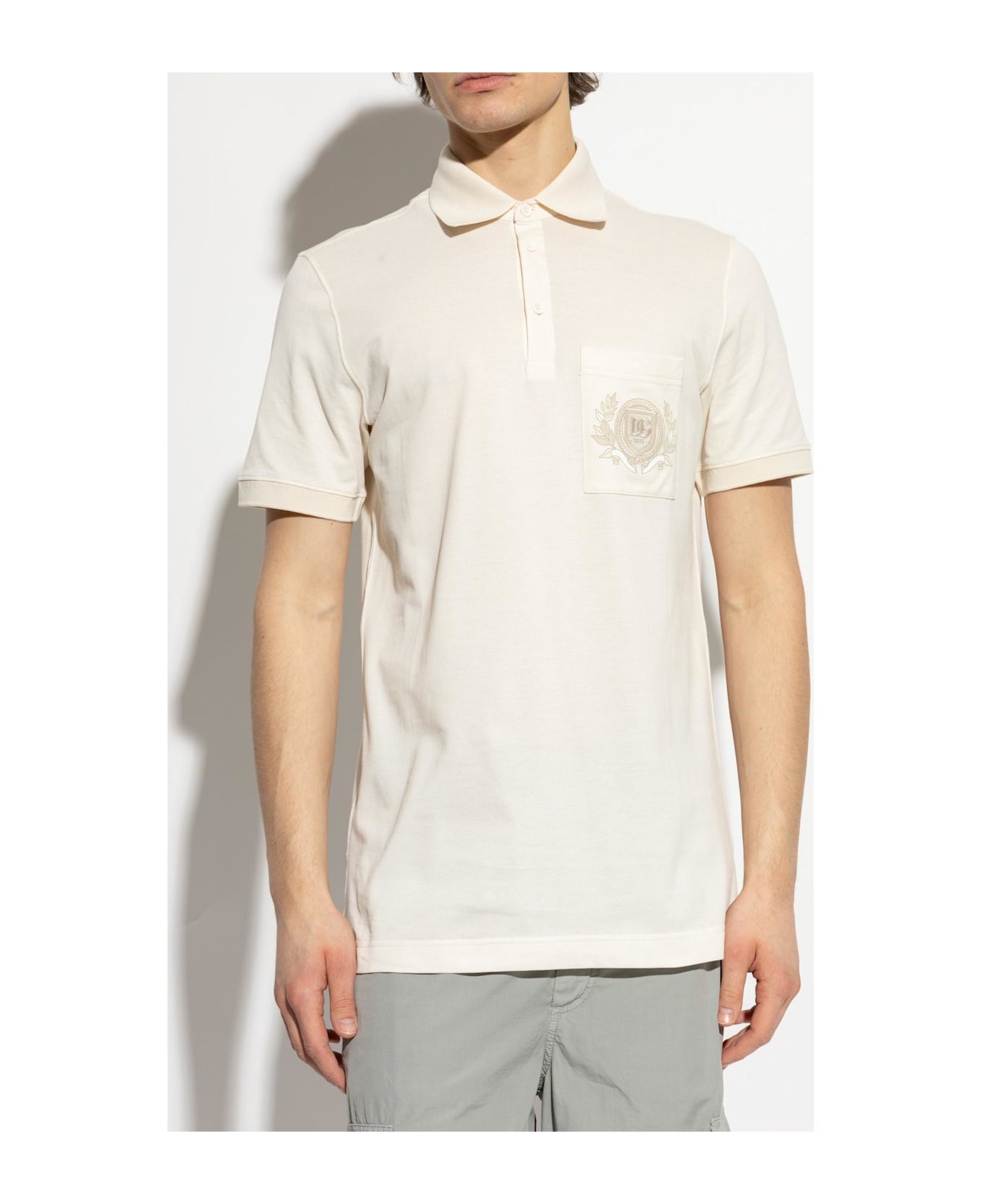 Dolce 
Gabbana Polo With Pocket - White