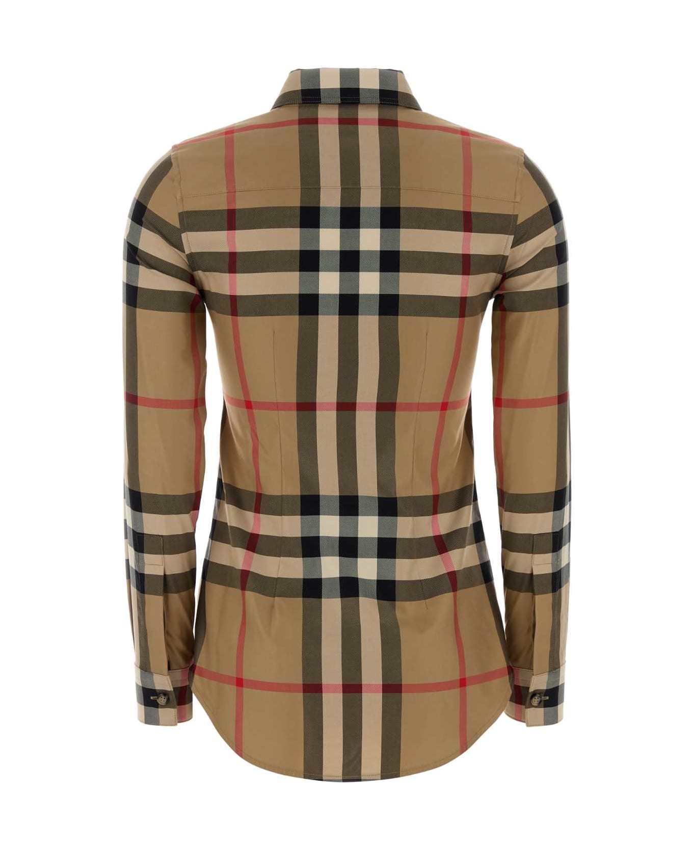 Burberry Embroidered Cotton Shirt - ARCHIVEBEIGEIPCHK