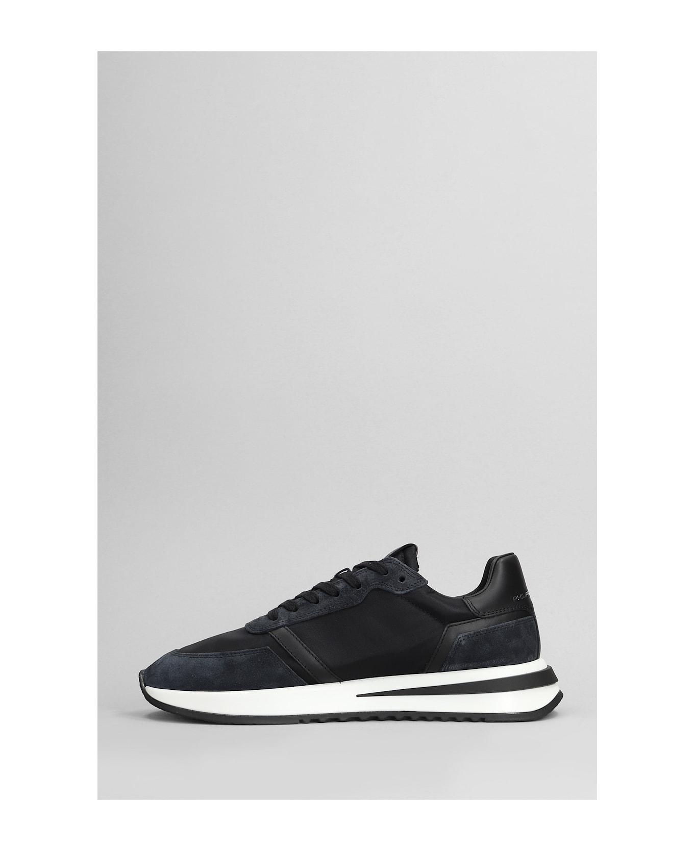 Philippe Model Tropez 2.1 Low Sneakers In Black Suede And Fabric - black