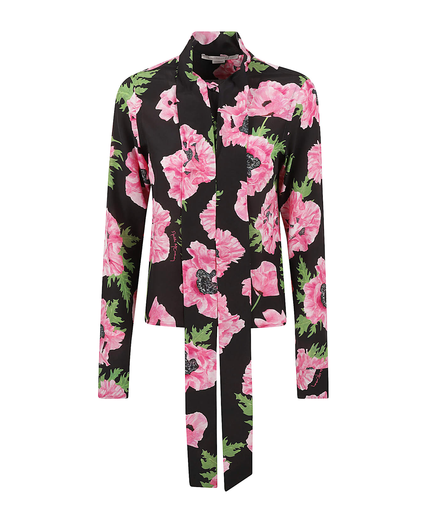 Stella McCartney Poppy Pussybow Blouse - Pink/Black