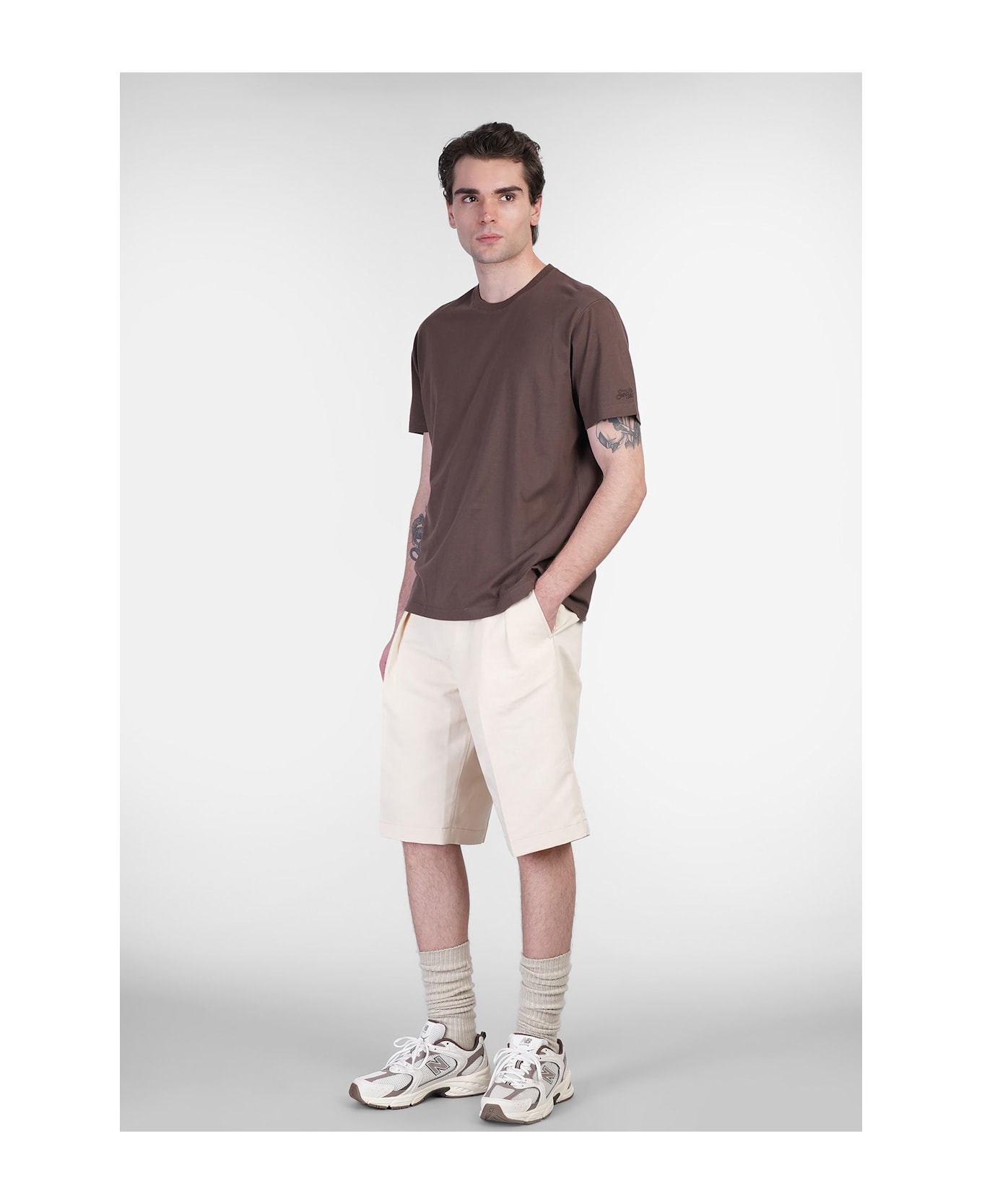 Briglia 1949 Bedfords Shorts In Beige Cotton - beige