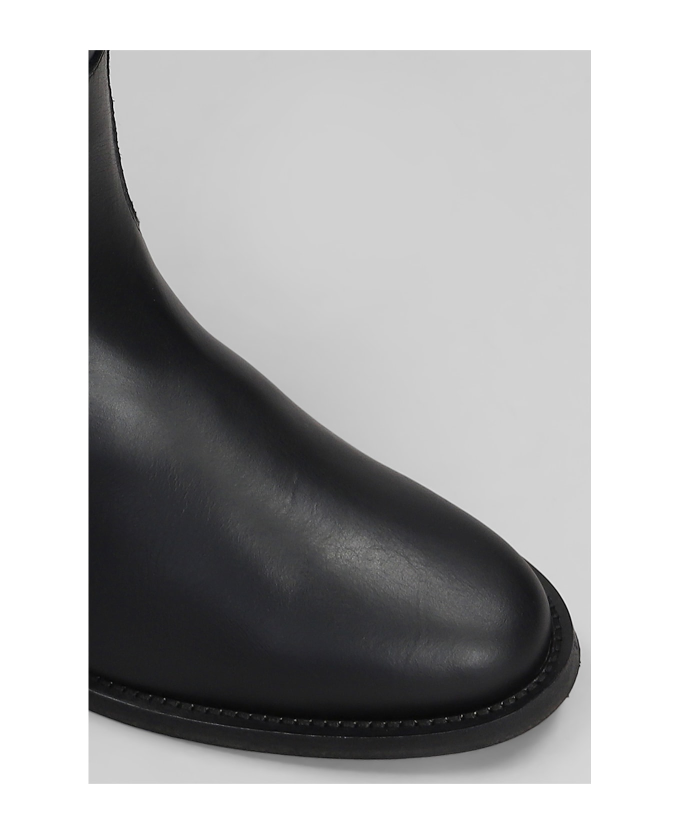Via Roma 15 Ankle Boots Inside Wedge In Black Leather - black