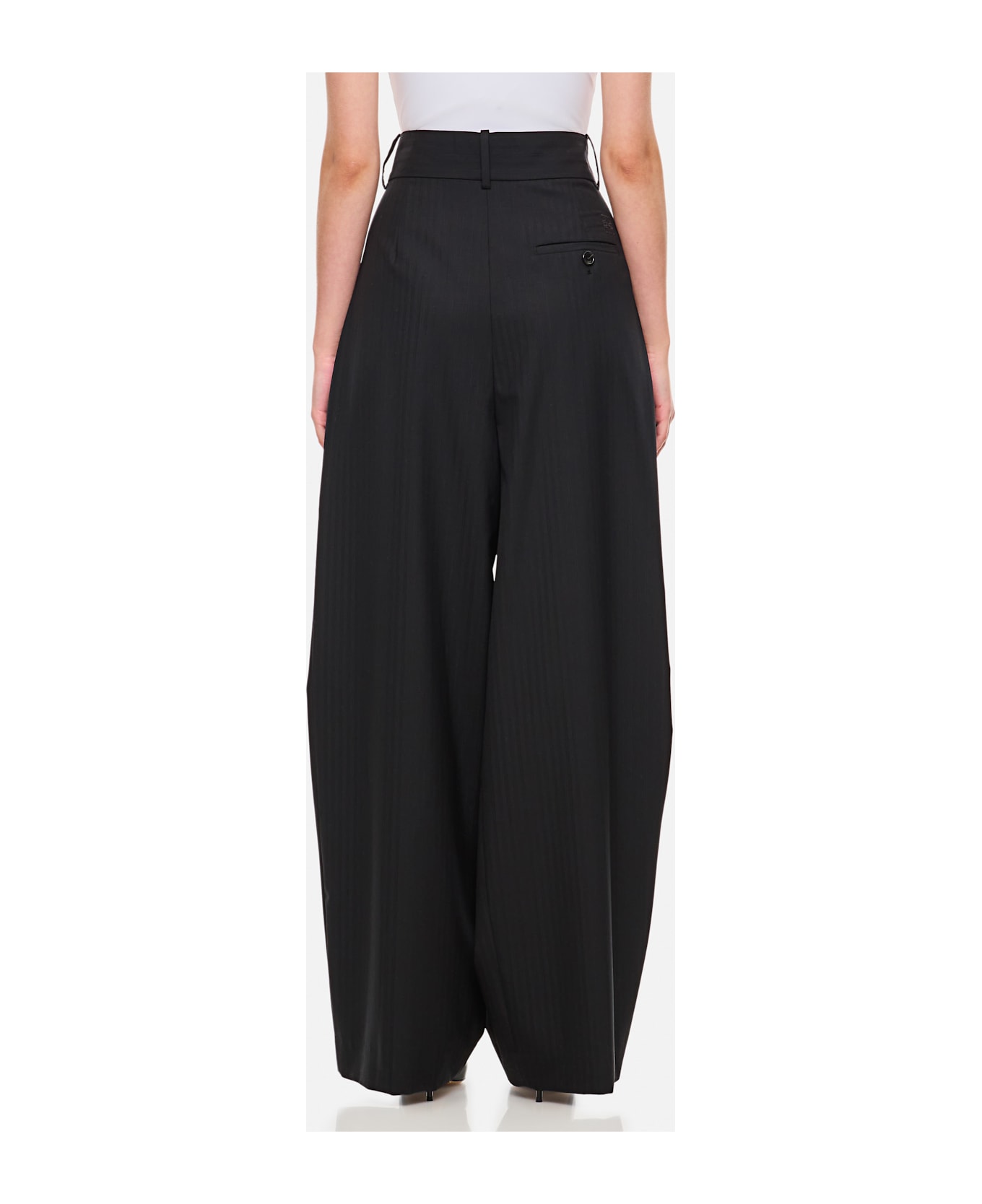 Loewe Wool Wrap Trousers - Black