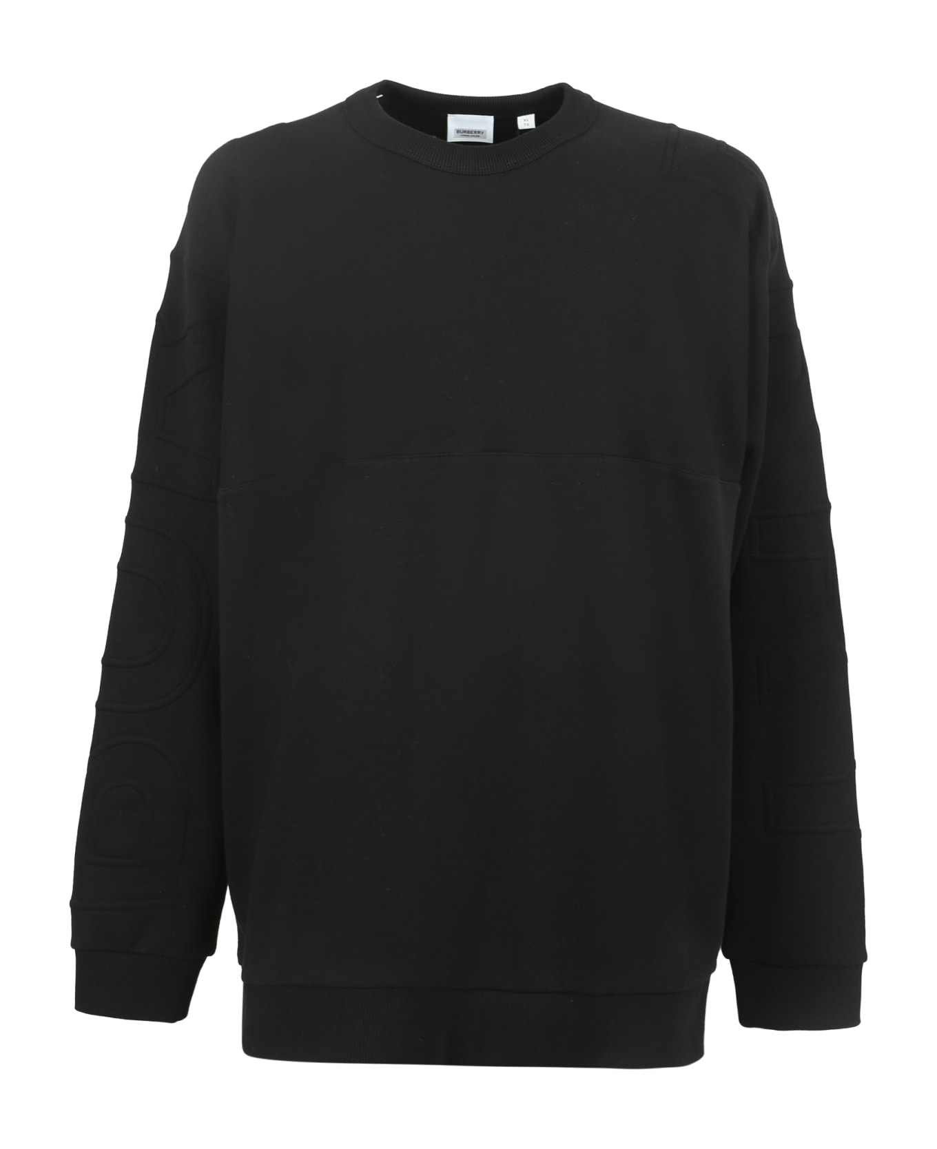 Burberry Logo Embossed Sweatshirt - Black フリース