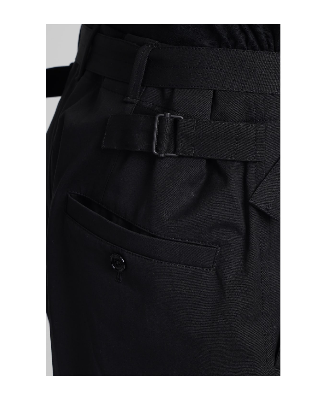 Lemaire Pants In Black Cotton - black