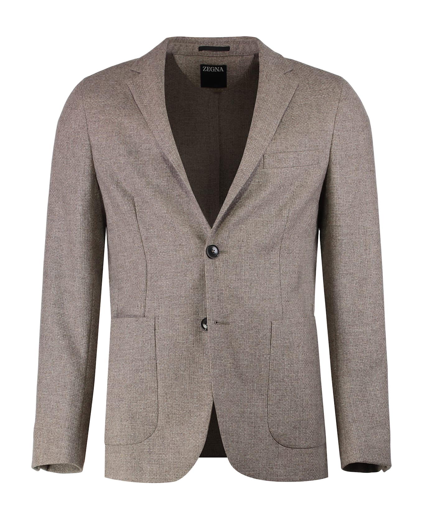 Zegna Single-breasted Two-button Jacket - Beige
