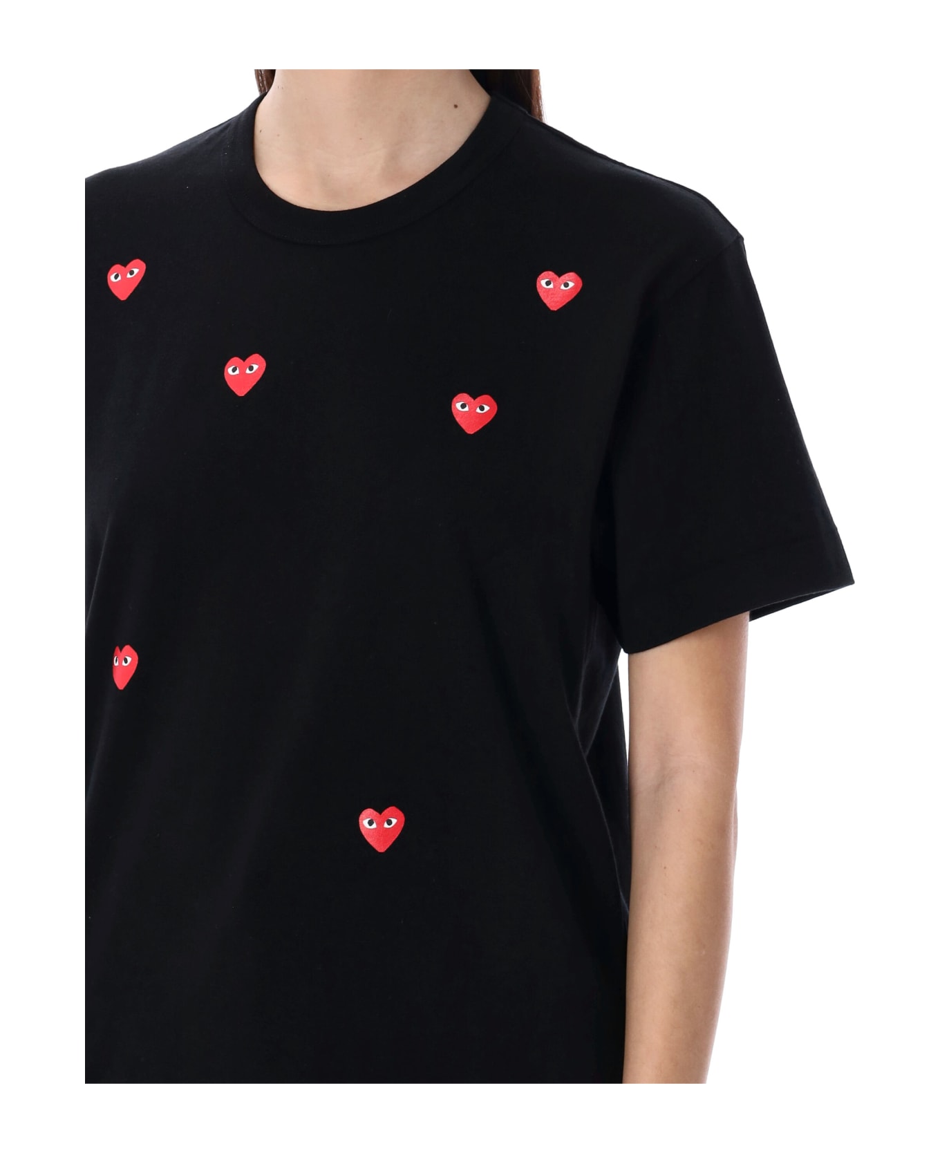 Comme des Garçons Play Red Hearts T-shirt - BLACK Tシャツ