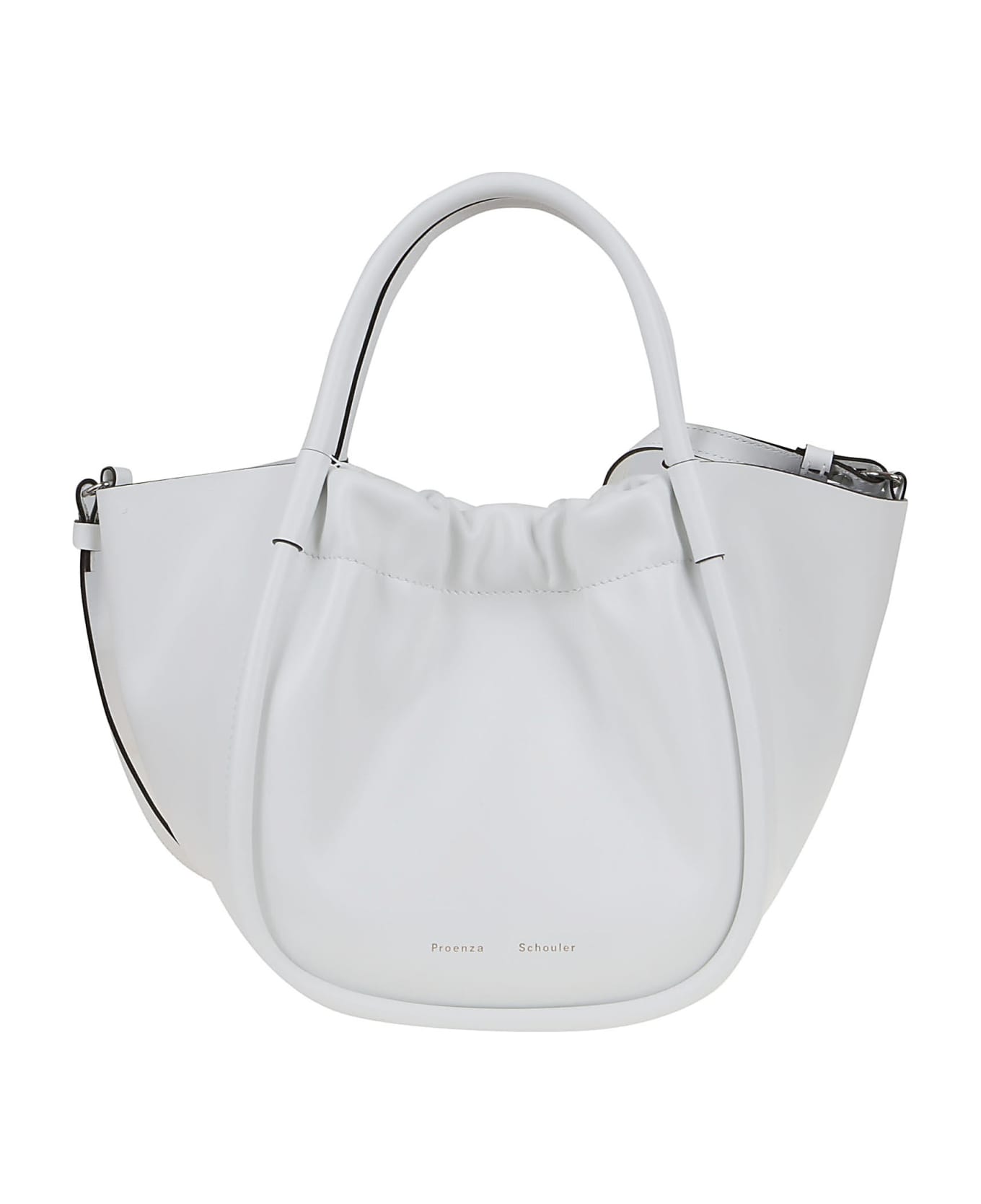Proenza Schouler Small Ruched Crossbody Tote - Optic White