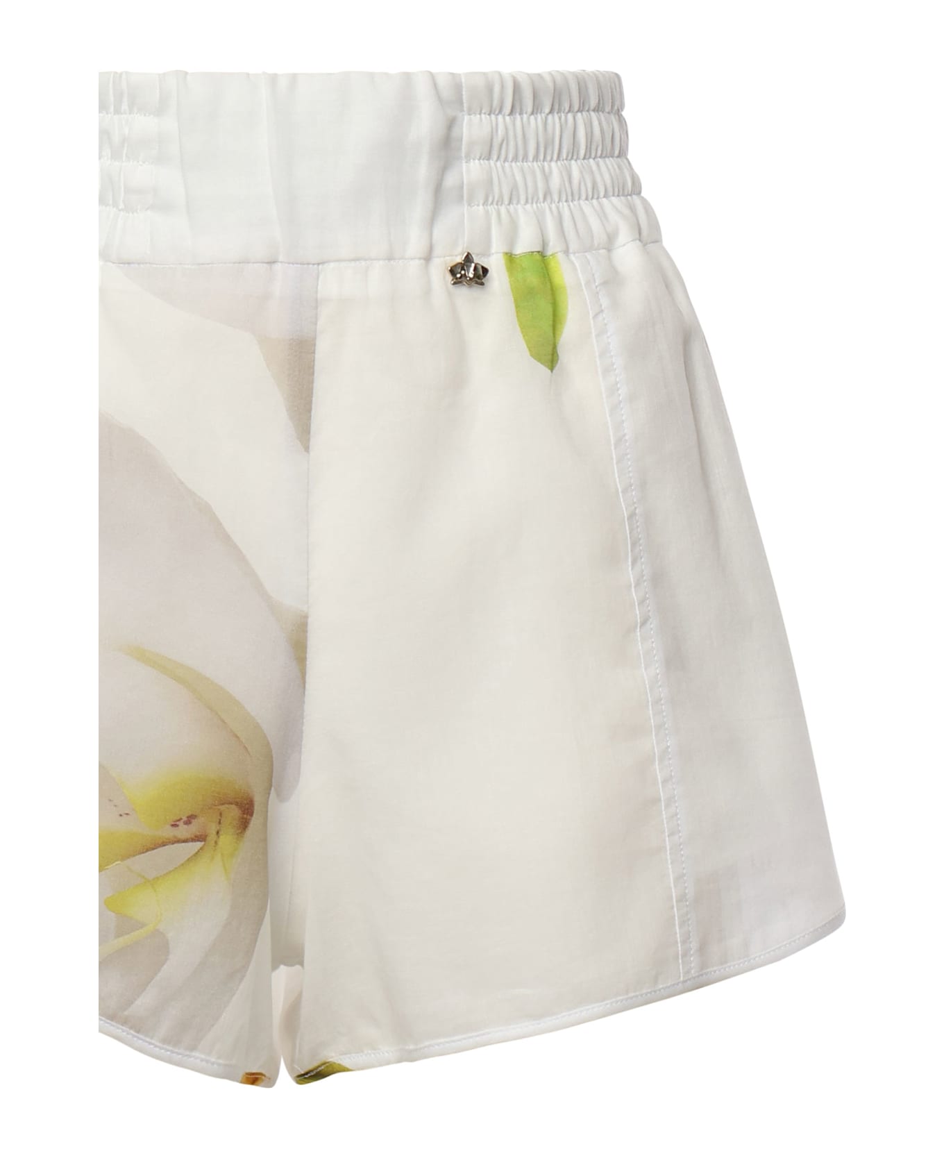 Genny High-waisted Shorts - White