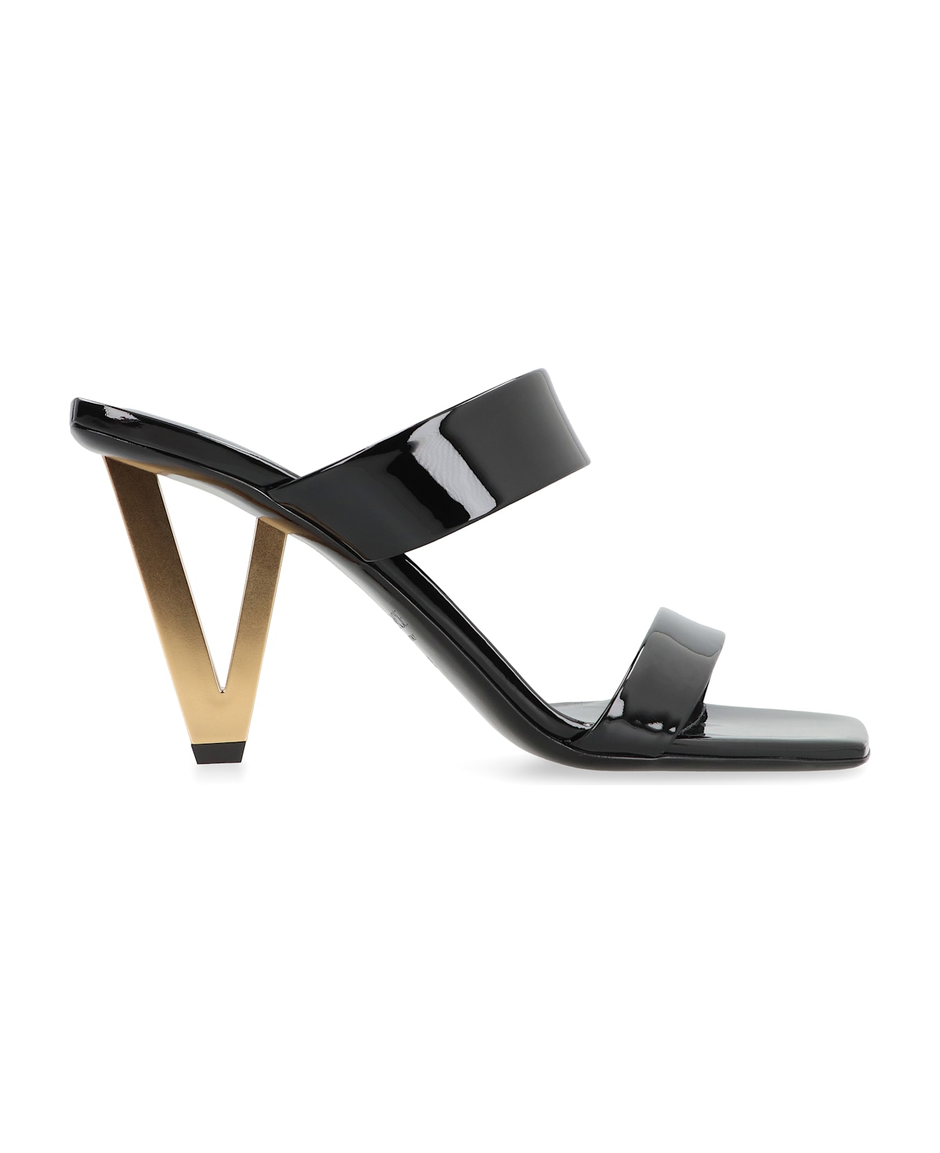Versace Patent Leather Mules - black
