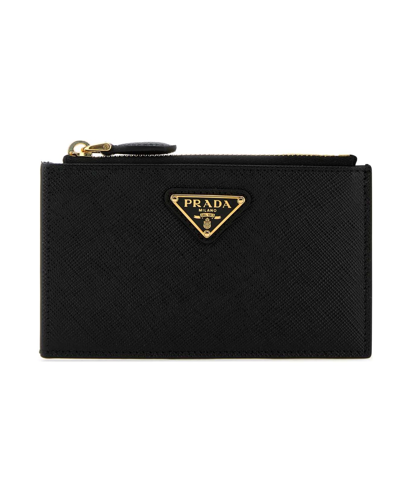 Prada Black Leather Card Holder - NERO