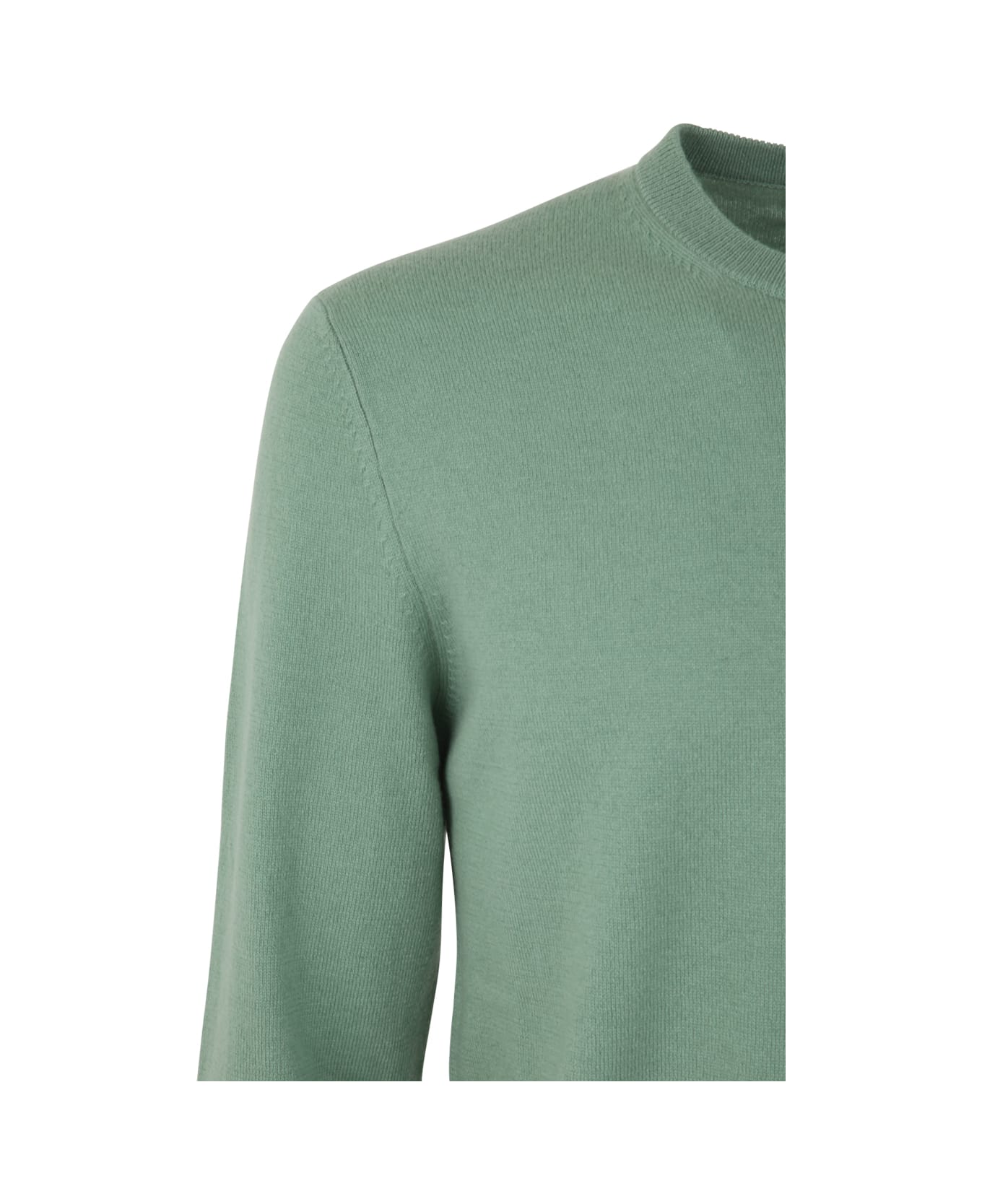 Ballantyne Cashmere Round Neck Pullover - Green