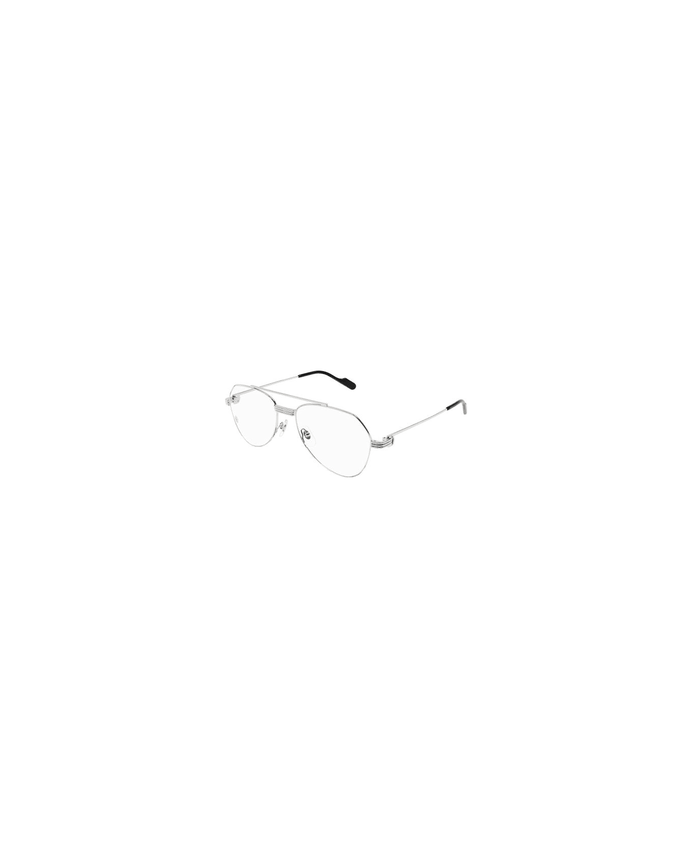 Cartier Eyewear Ct0409o Glasses - 002 SILVER SILVER TRANSPARENT