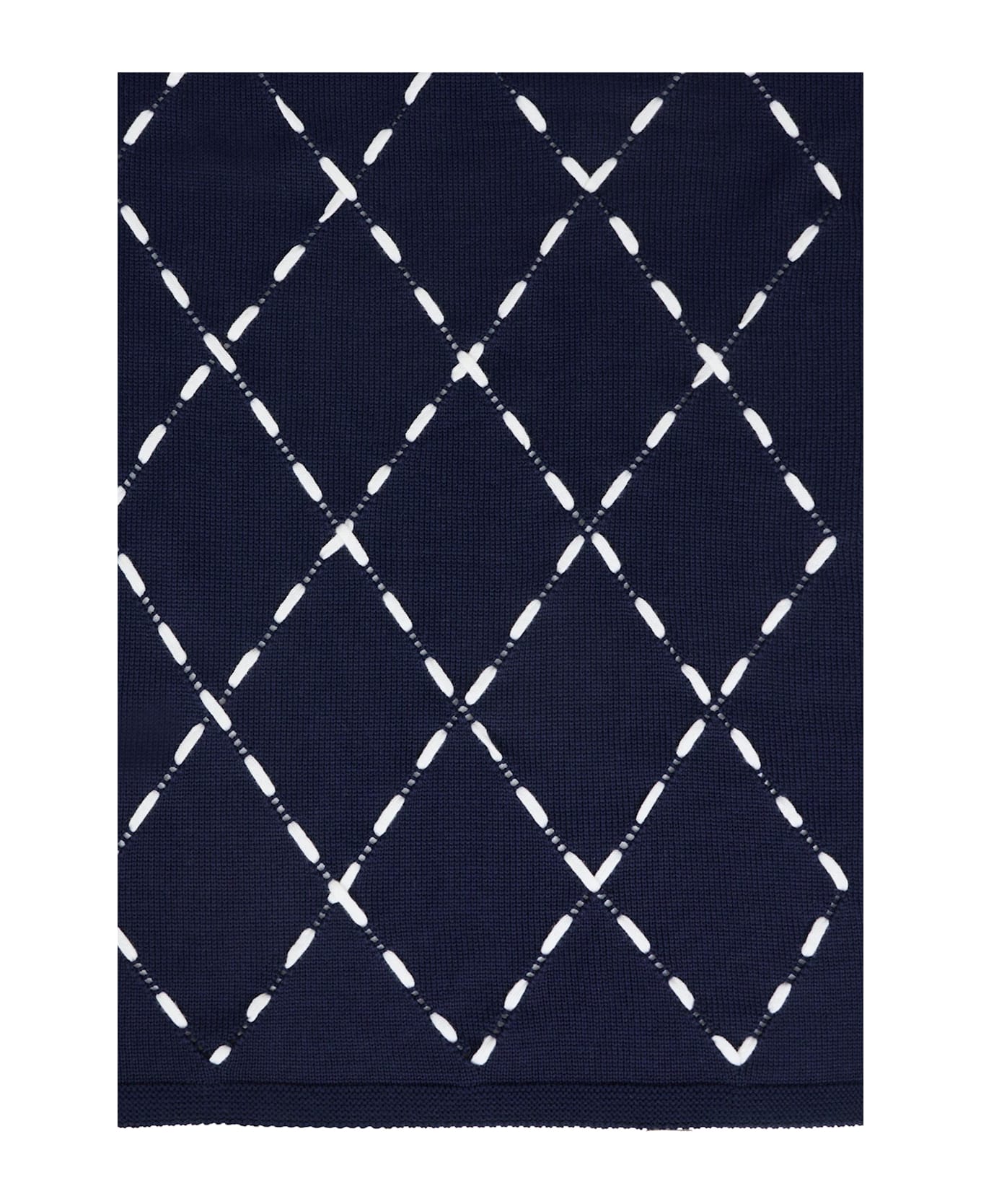 Little Bear Blue Blanket For Baby Boy With Diamonds - Blue