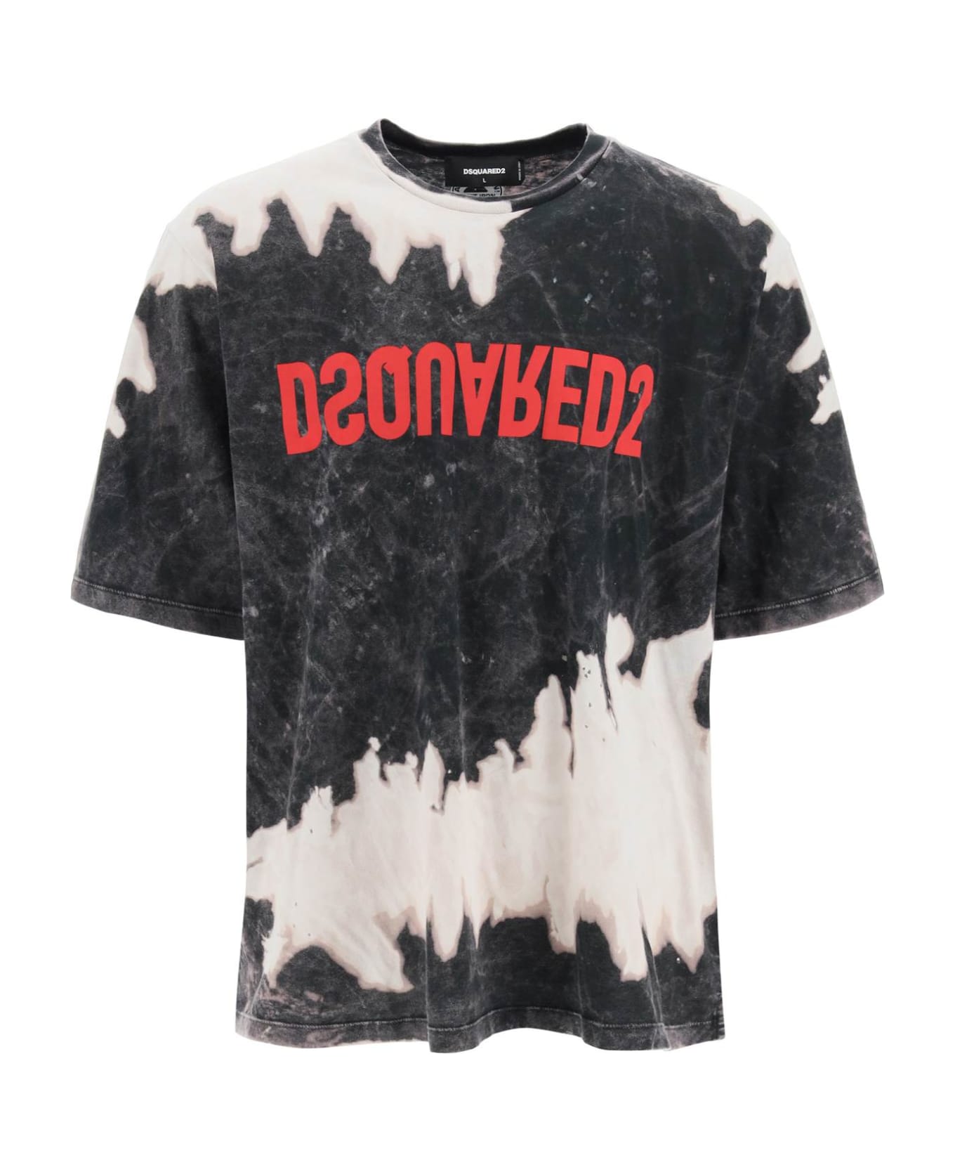 Dsquared2 Tie-dye T-shirt With Print - Black