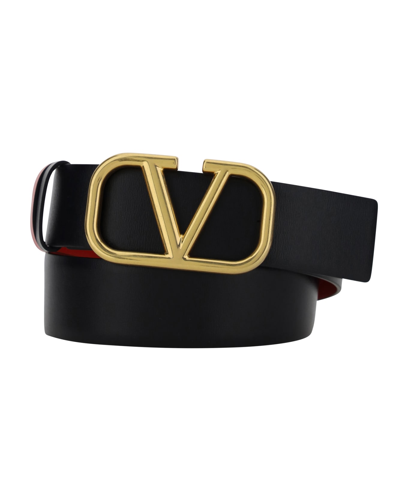 Valentino Garavani Reversible Vlogo Belt - Nero-rouge Pur