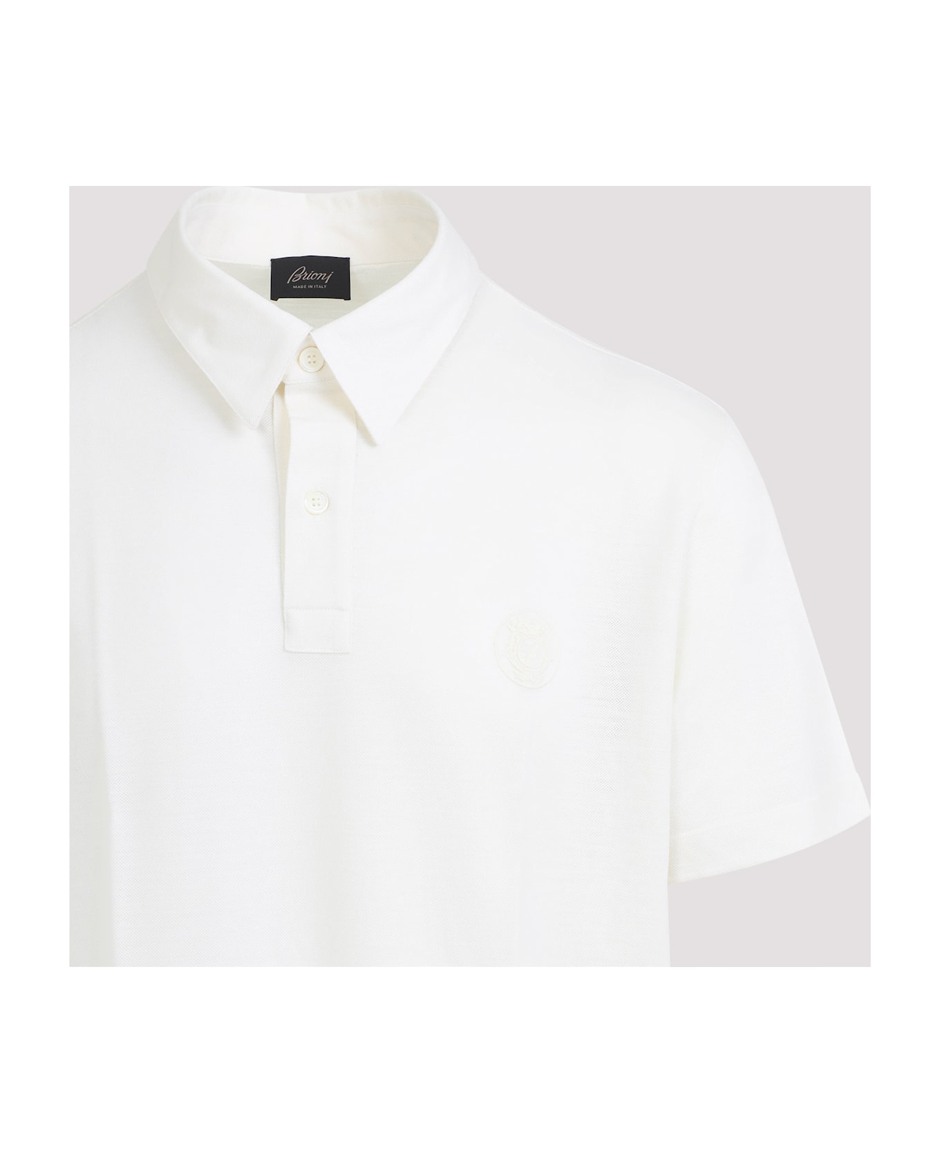 Brioni Wool Polo - White