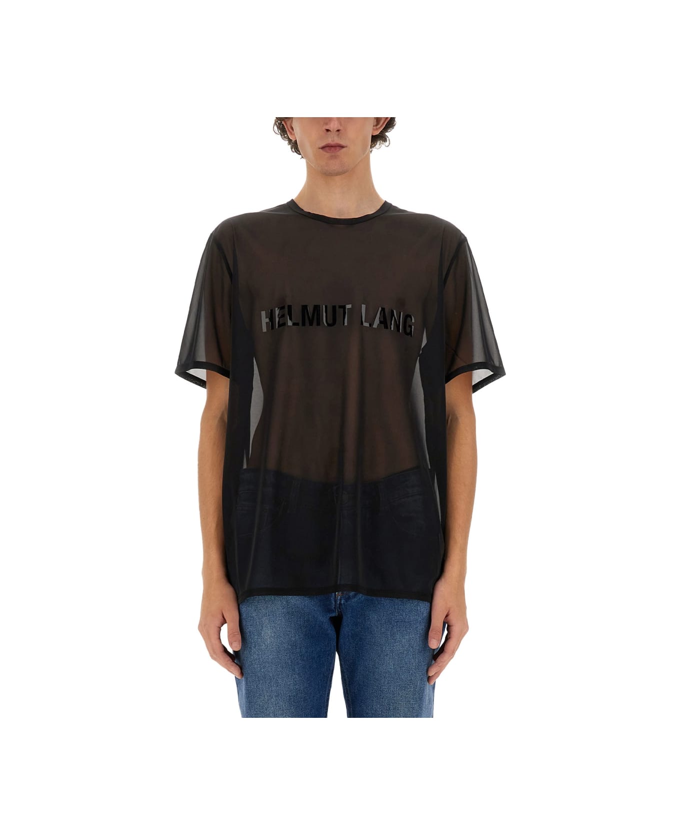 Helmut Lang T-shirt With Logo - BLACK
