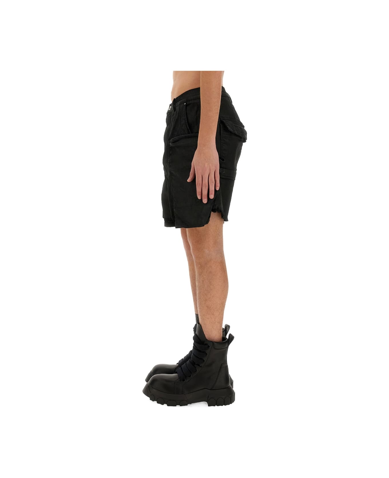 Rick Owens Denim Shorts - BLACK