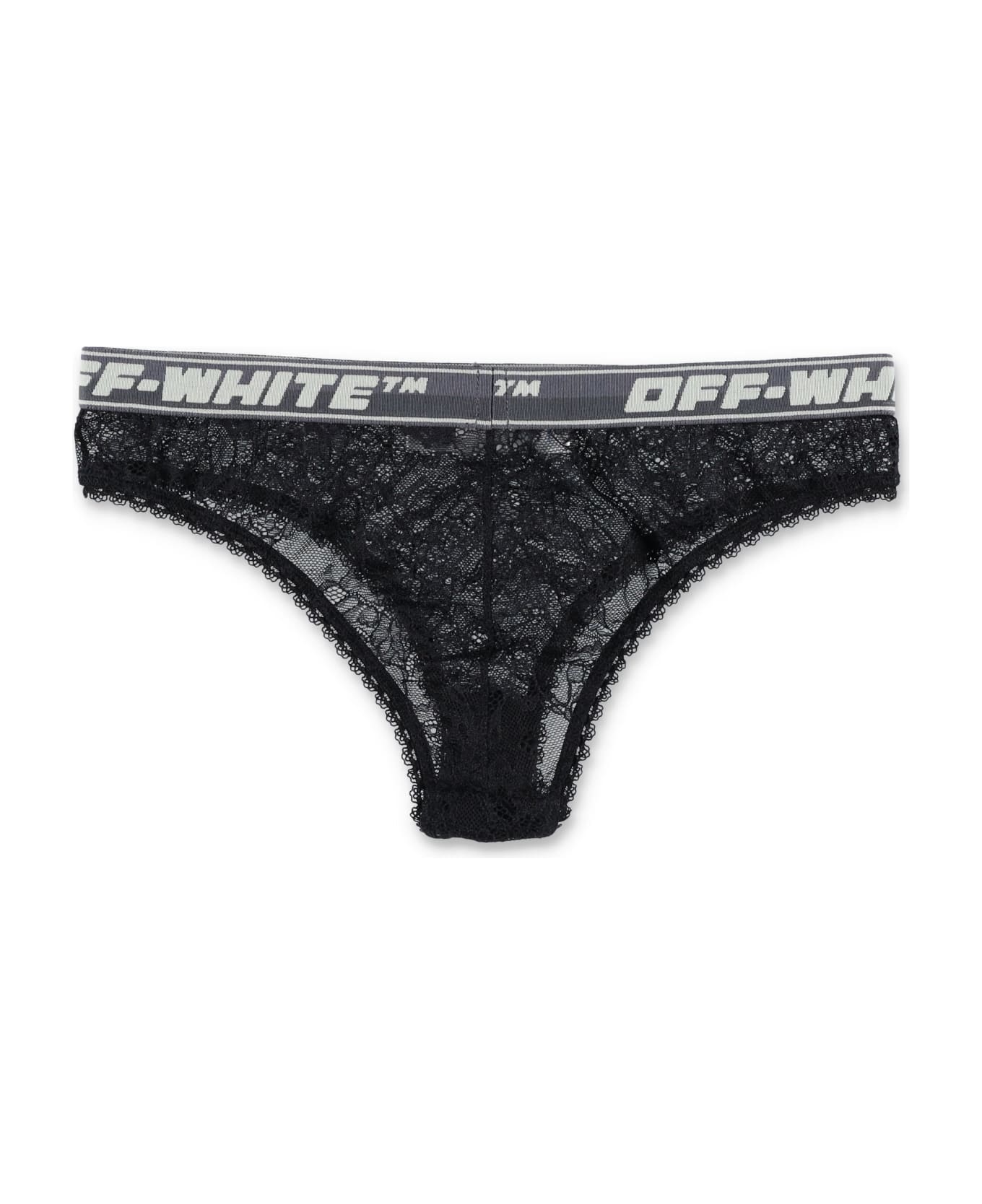 Off-White Off White Lace Slip - Nero