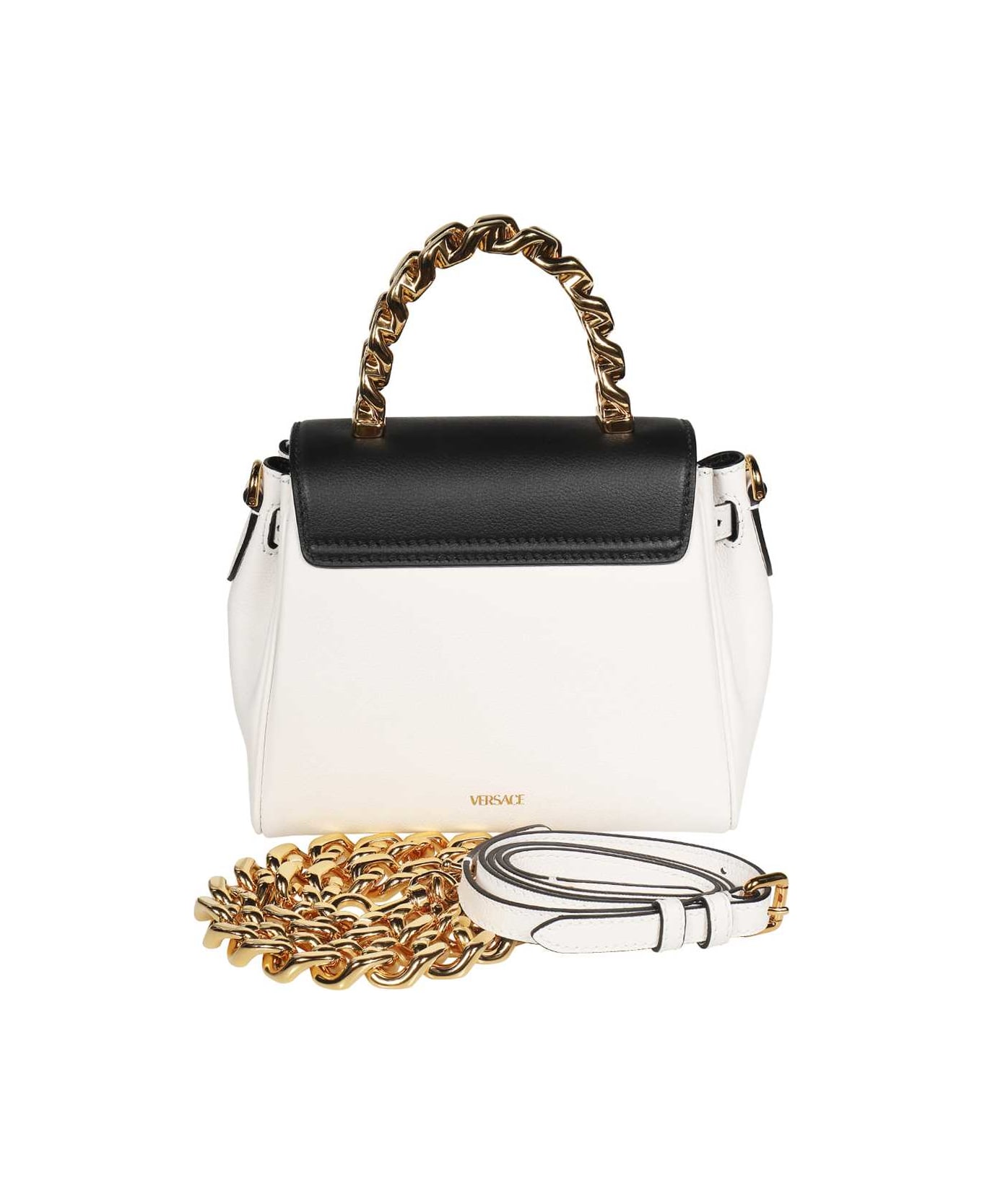 Versace Leather Tote - White