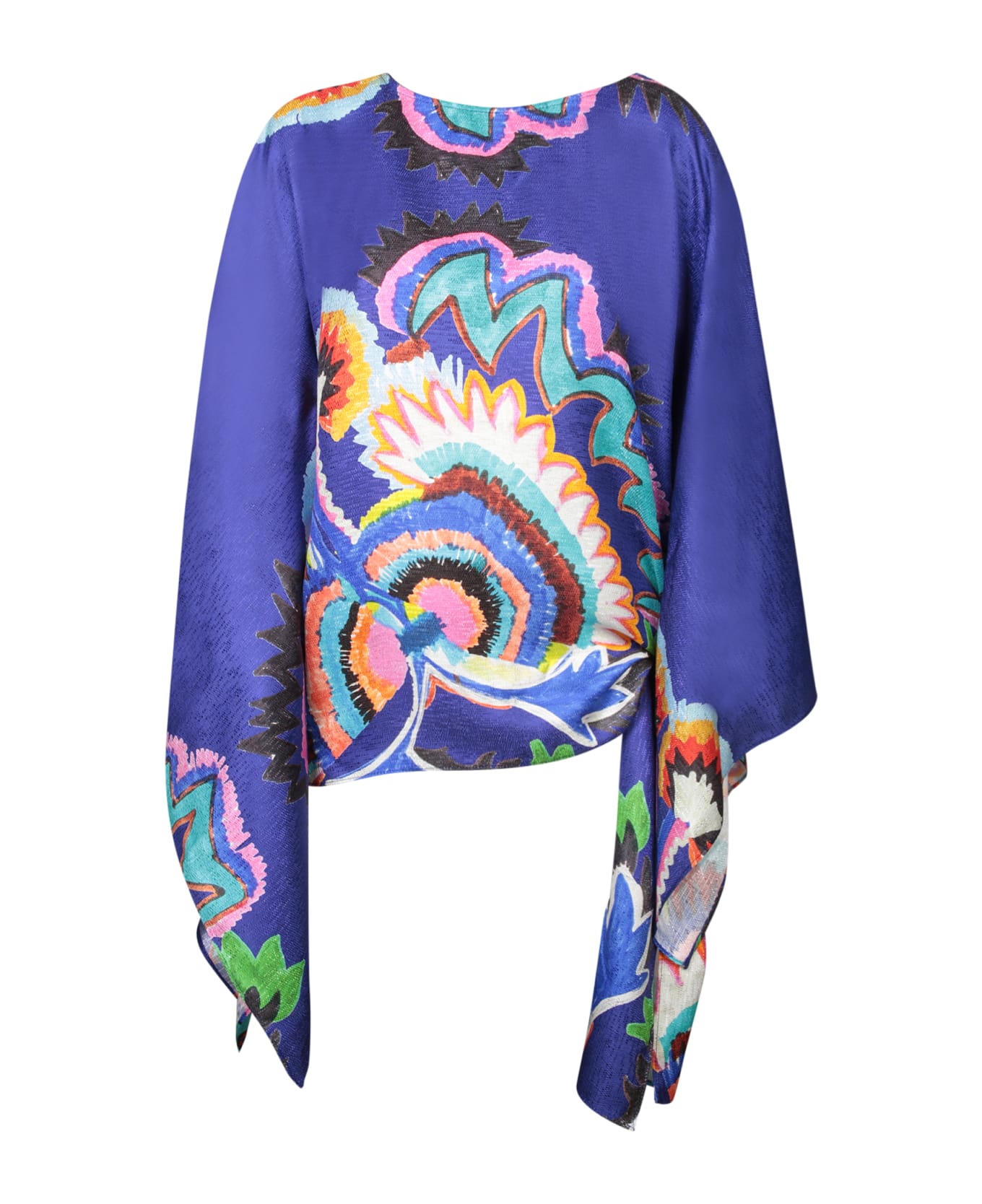 Rianna + Nina Ava Zoi Blue Multicolor Blouse - Blue