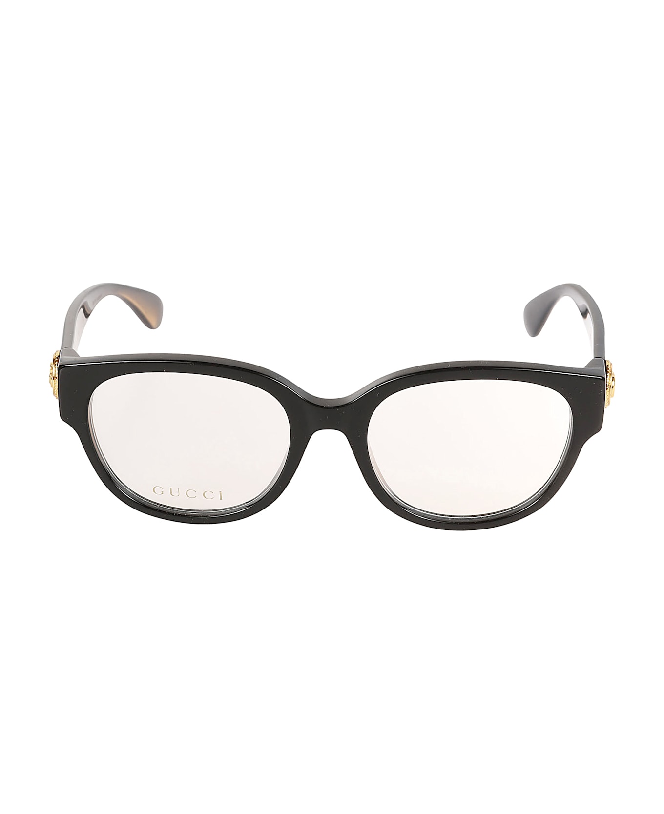 Gucci Eyewear Gg Logo Sided Glasses - BLACK-BLACK-TRANSPARENT