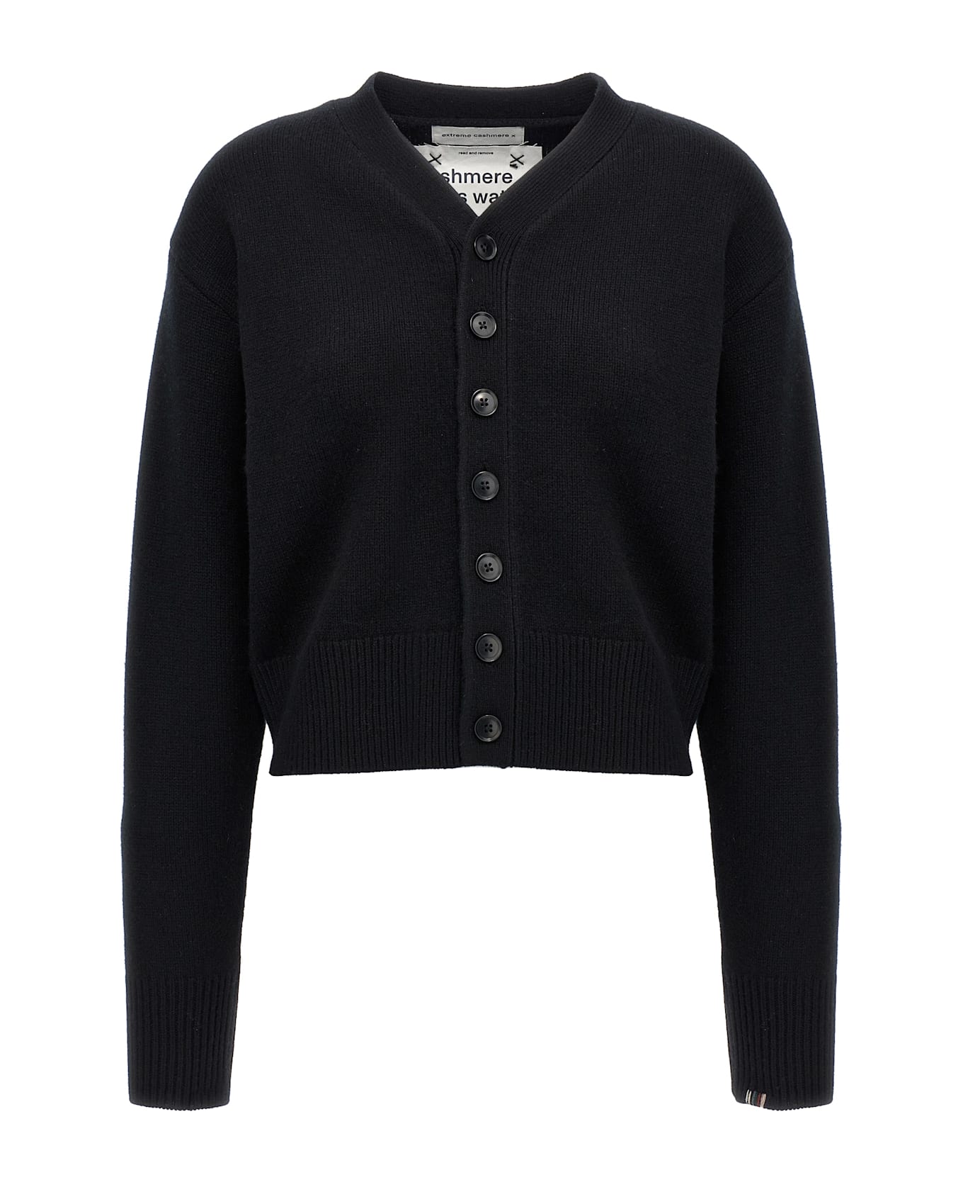 Extreme Cashmere 'n°309 Clover Raven' Cardigan - Black  