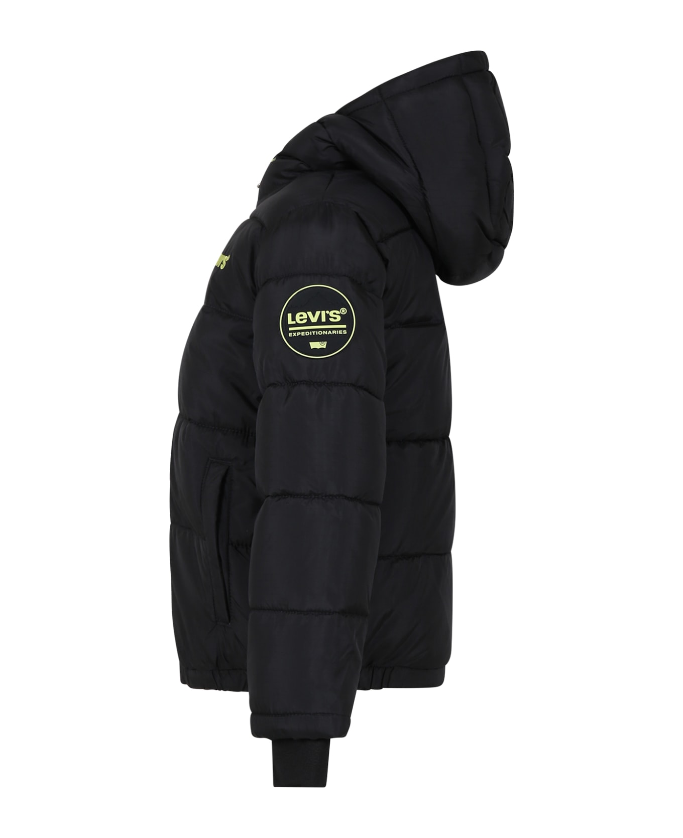 Levi's Black Jacket For Boy With Logo - Black コート＆ジャケット
