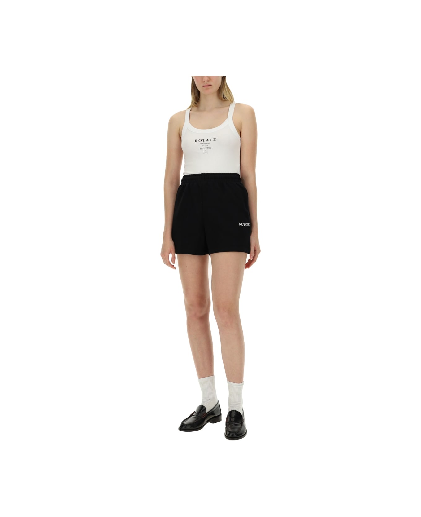 Rotate by Birger Christensen High Waisted Shorts - BLACK