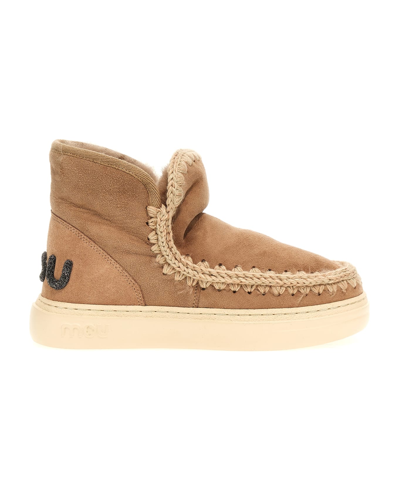 Mou Eskimo Sneaker Bold In Camel Beige Leather - Beige