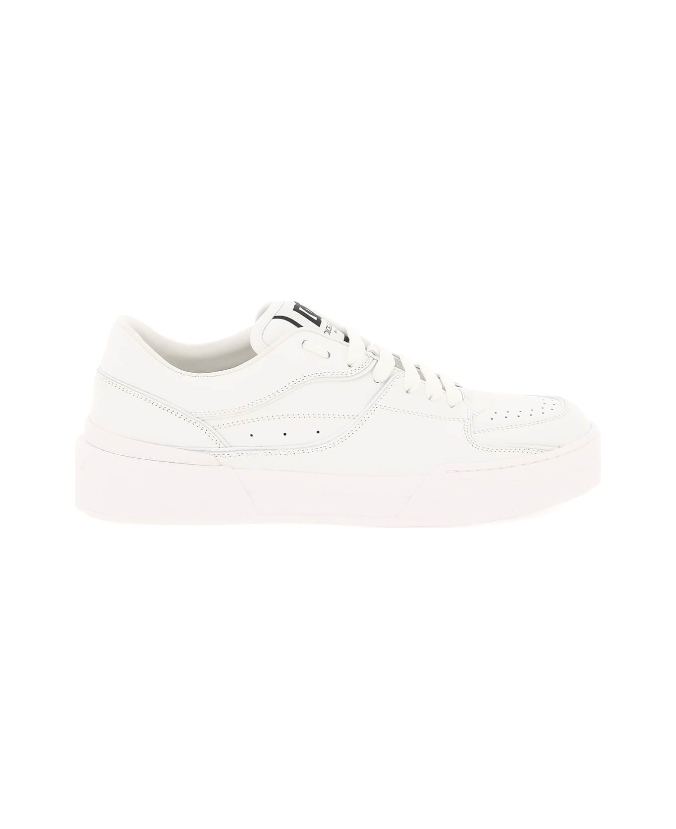 Dolce & Gabbana New Roma Leather Sneakers - Bianco