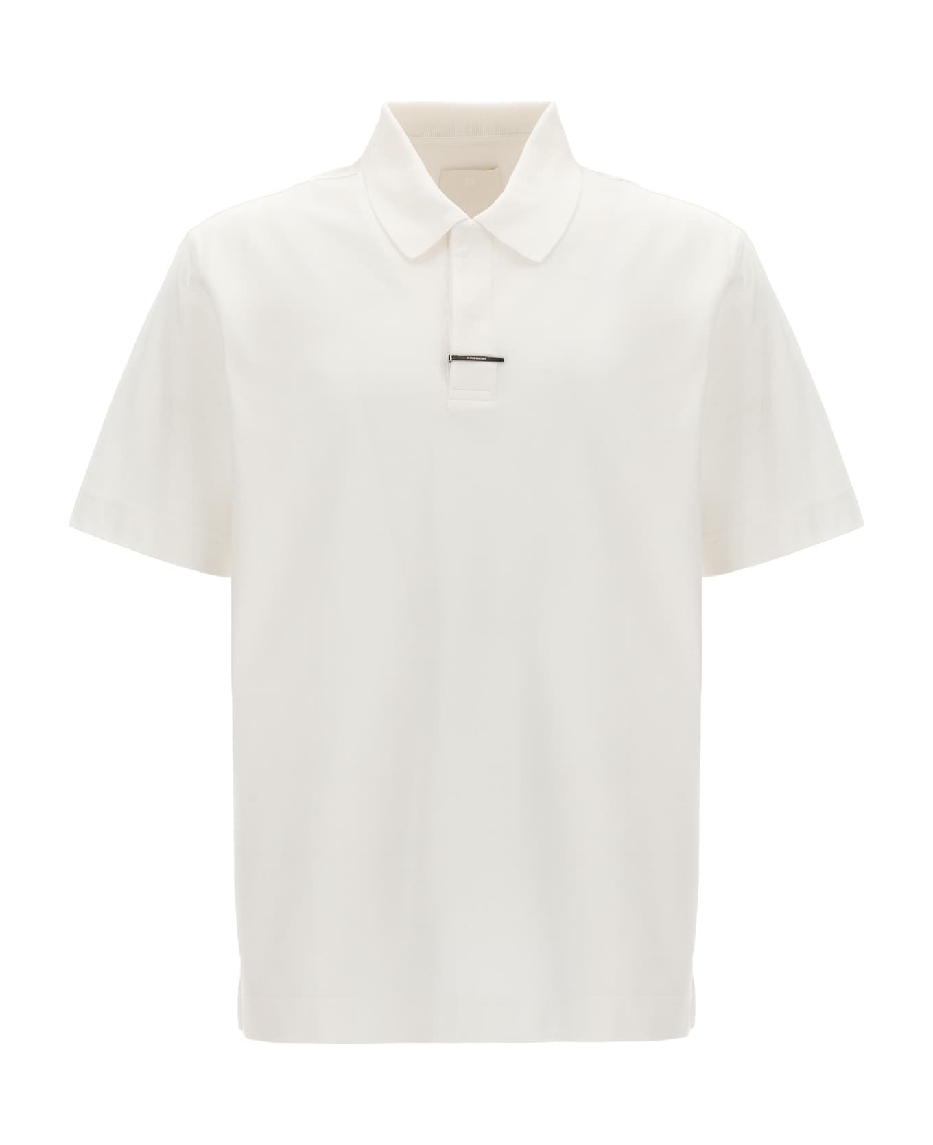 Givenchy Metal Clip Polo Shirt - White