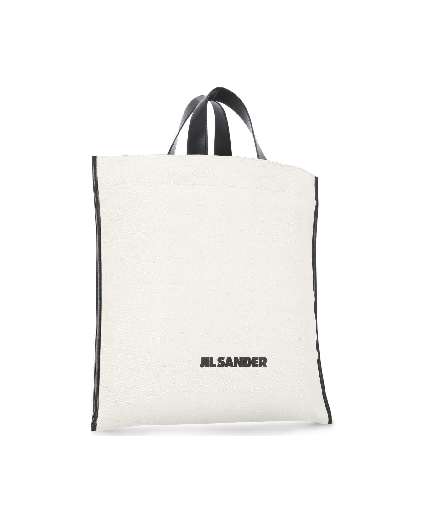 Jil Sander 
border Book Tote Square
 Shopping Bag - Ivory