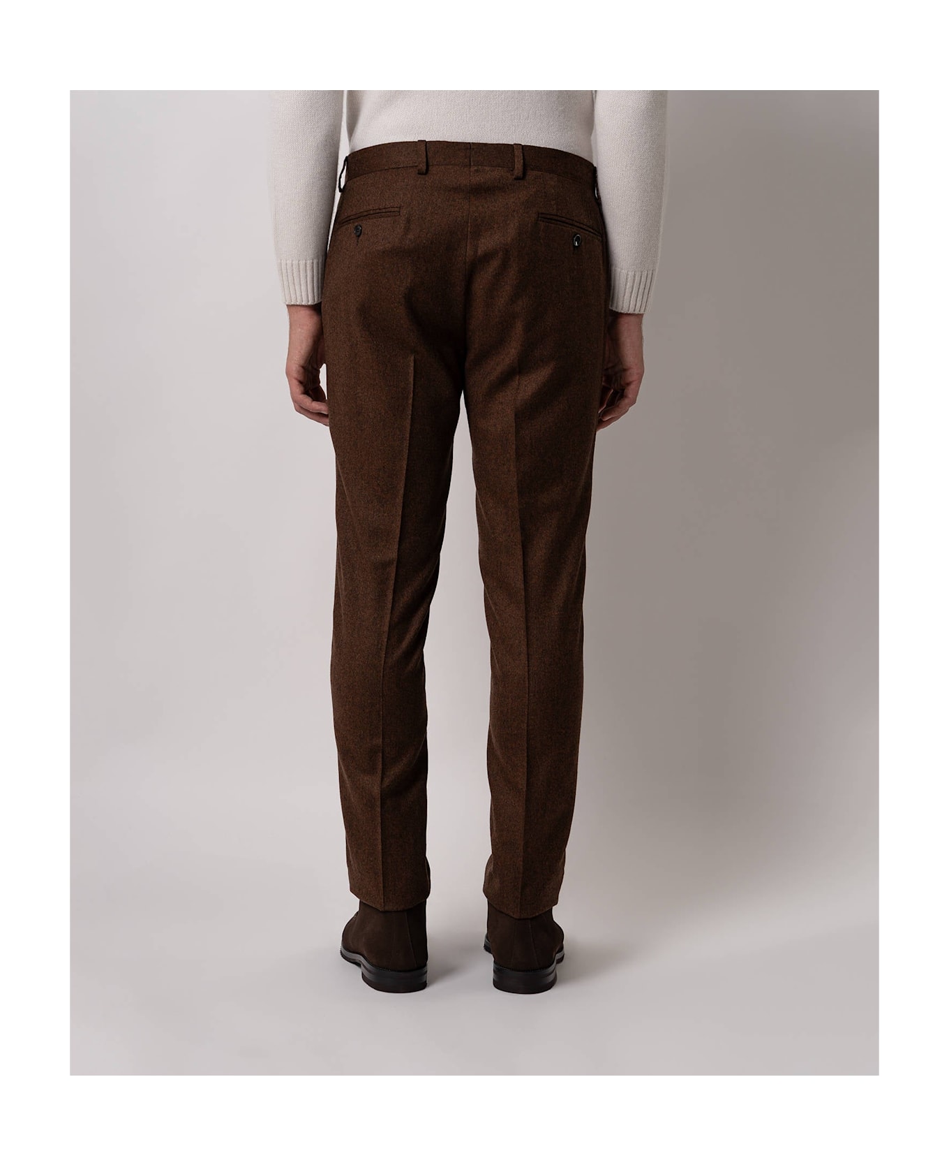 Larusmiani Velvet Trousers Howard Pants - FireBrick