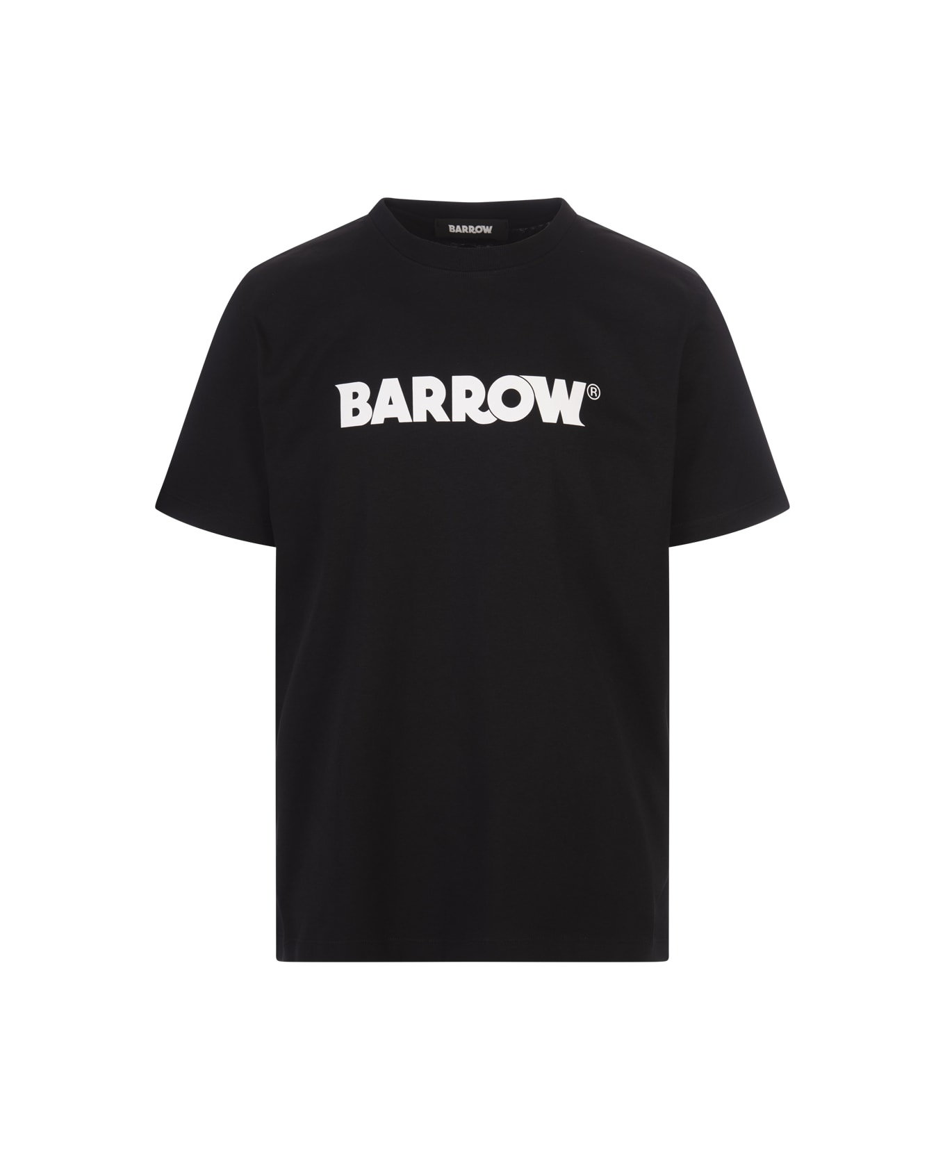 Barrow Black T-shirt With Logo Lettering - Black